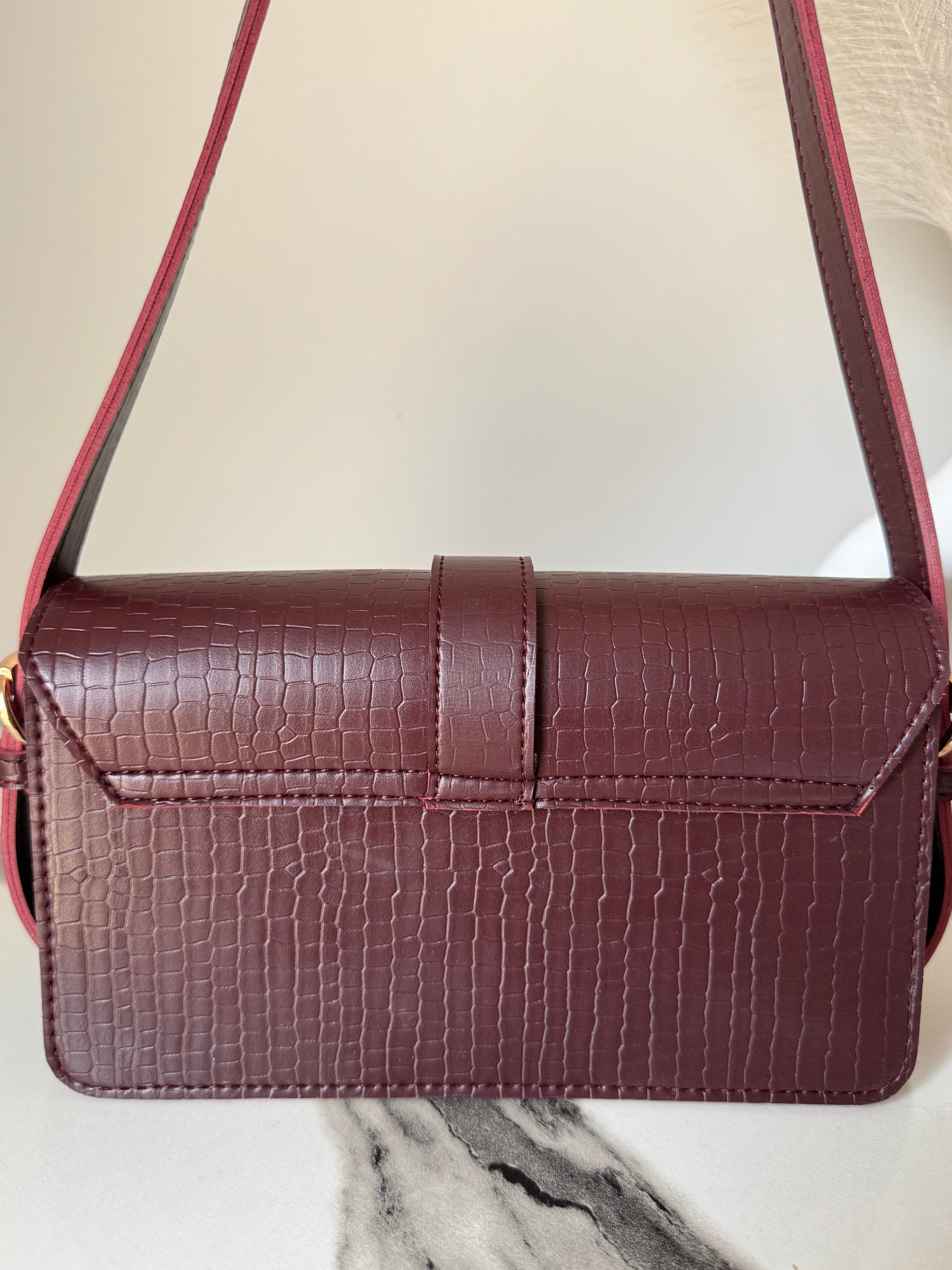 Ella Shoulder Bag - Maroon