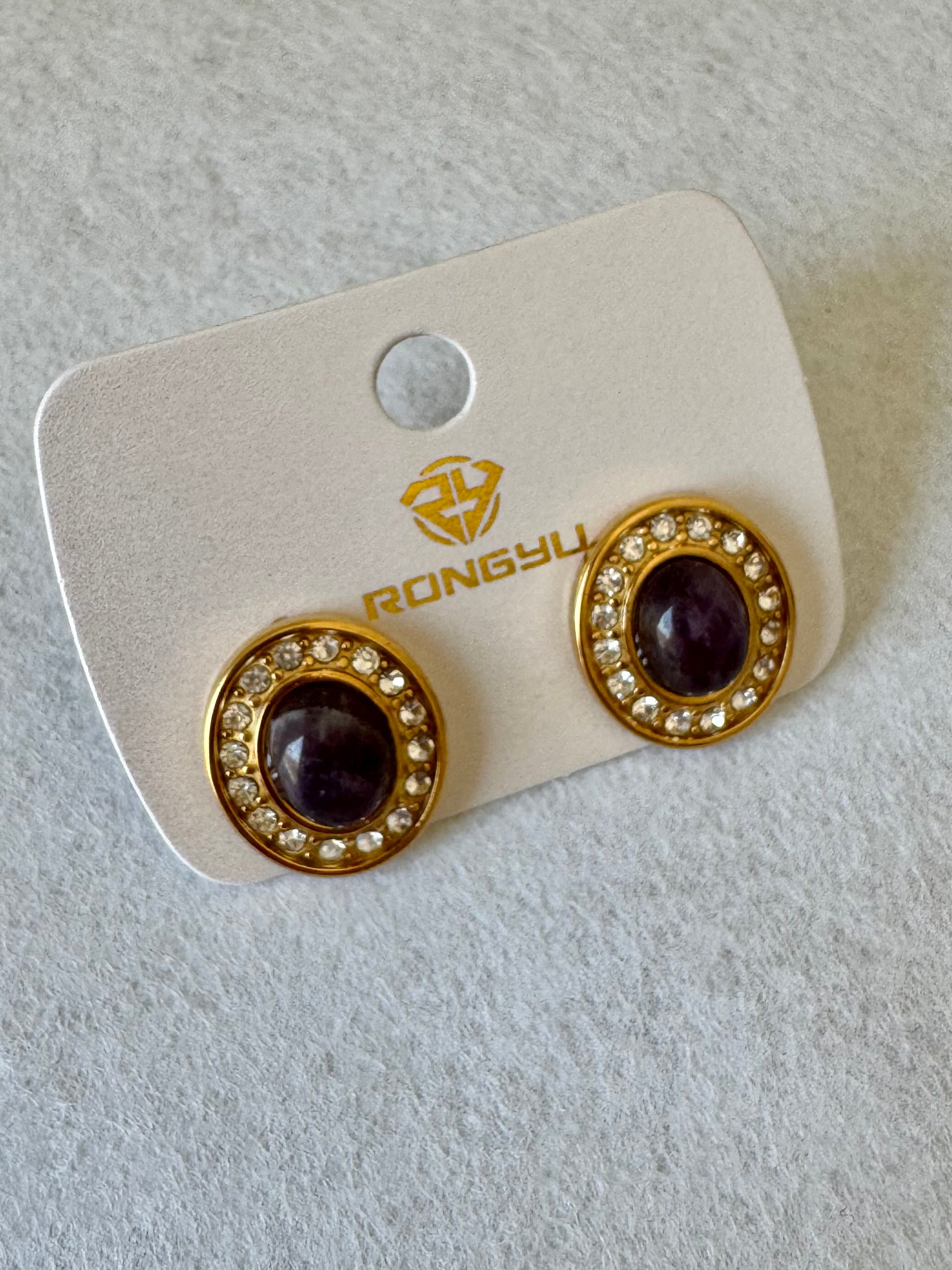 Purple Luxe Studs
