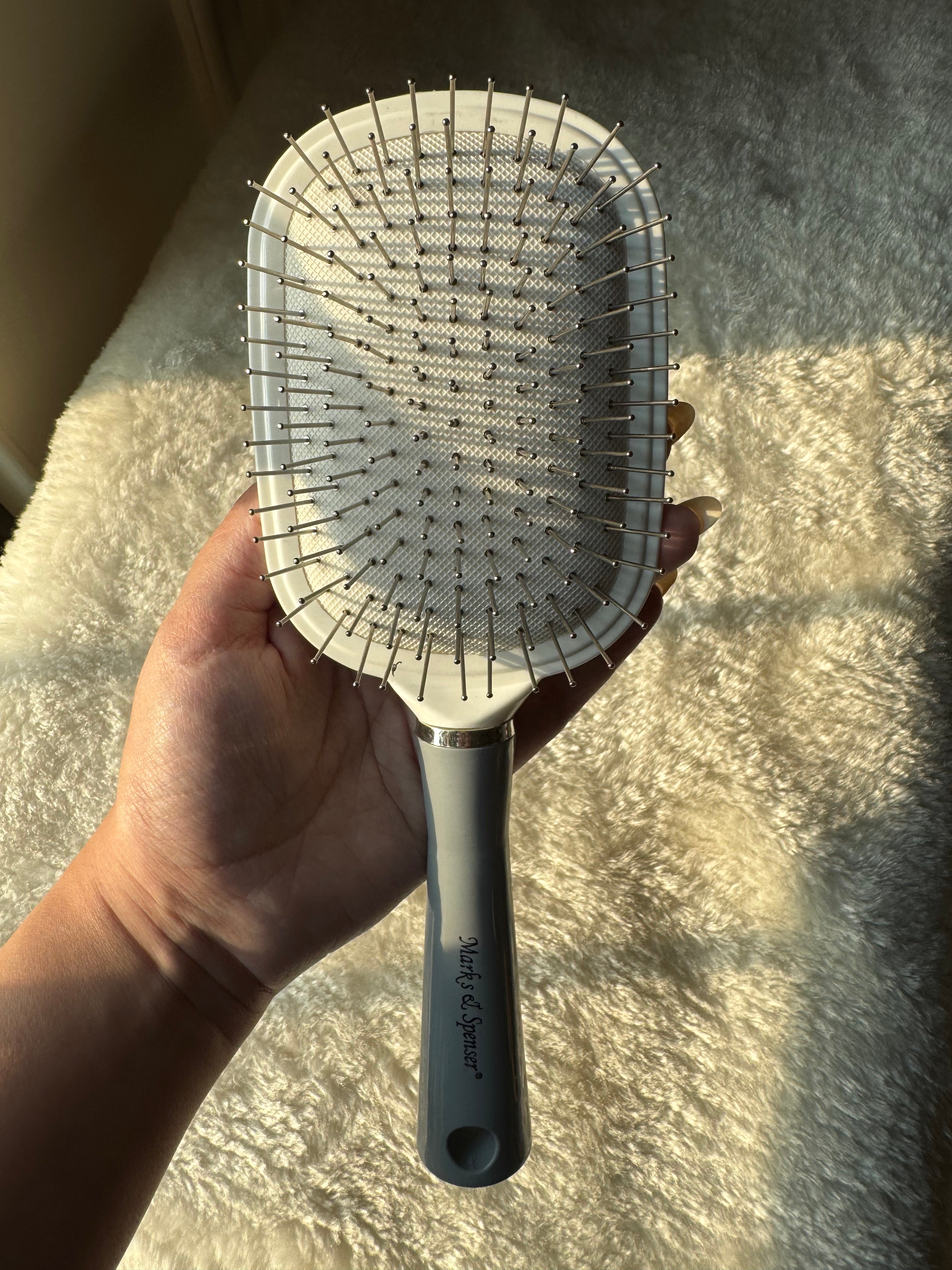 Grey & White Softest Hair Brush