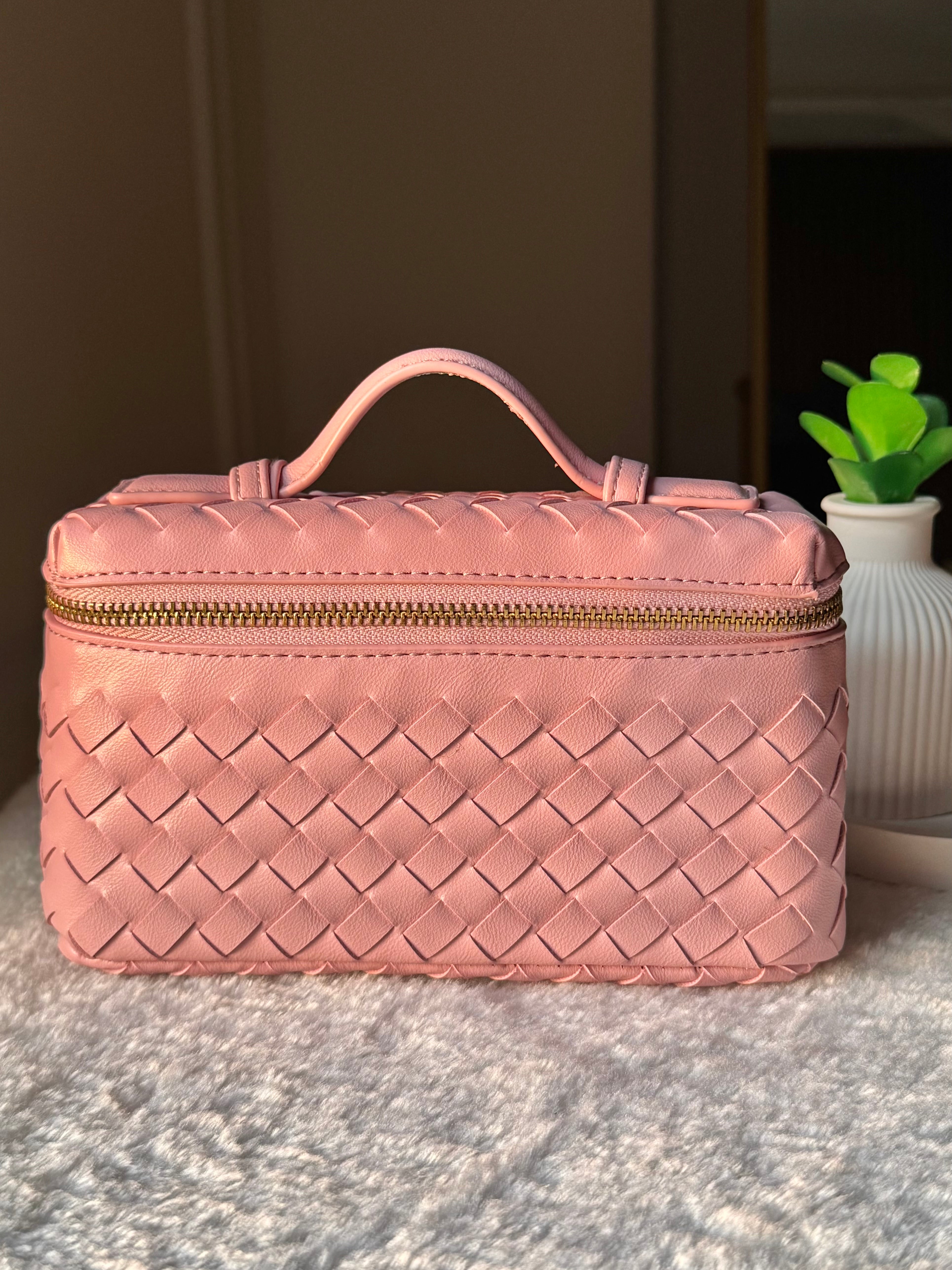 JW Pie Woven Bag with Long Strap (Pink)