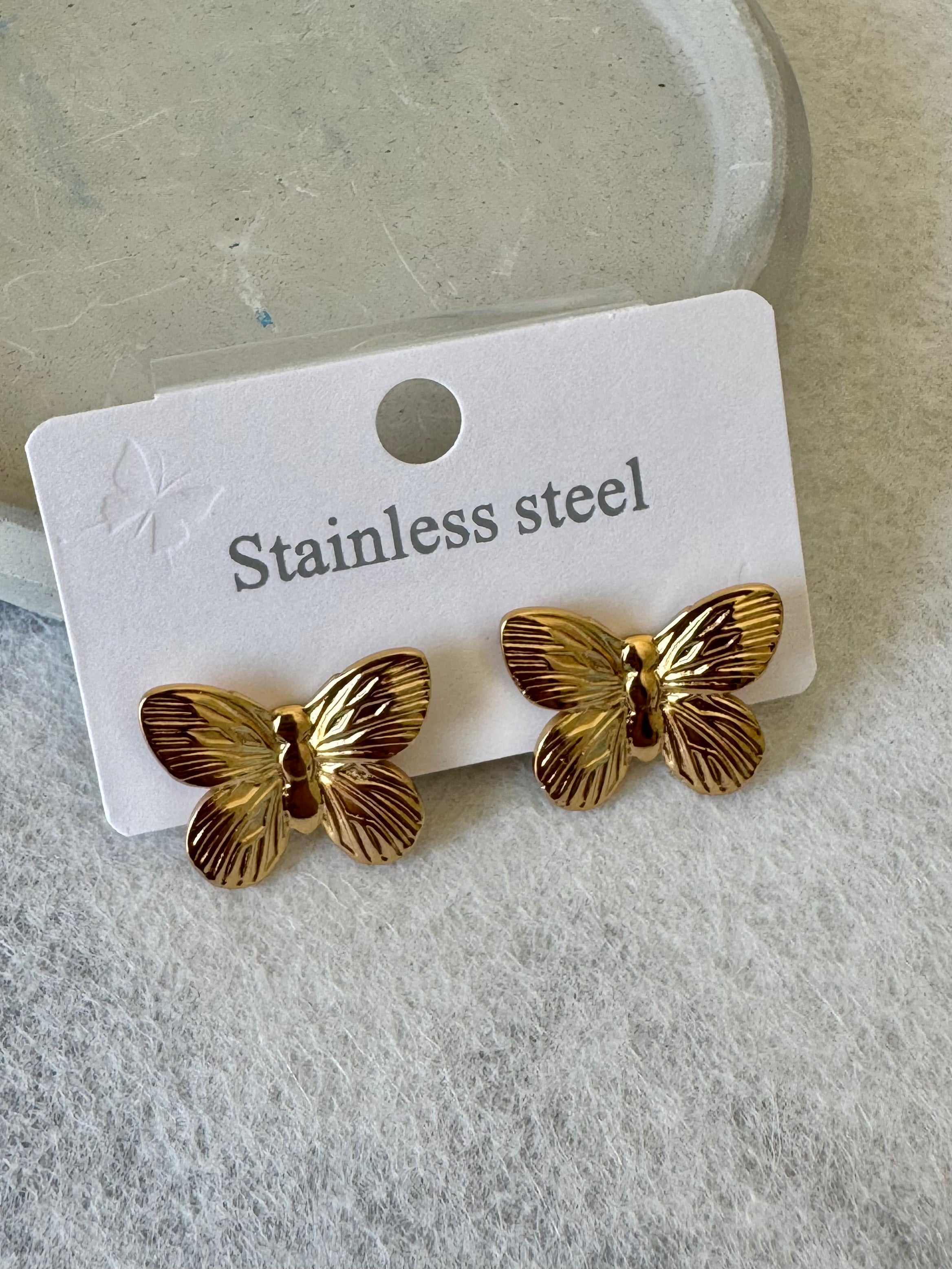 Butterfly Glow Earrings - 18K Gold Plated