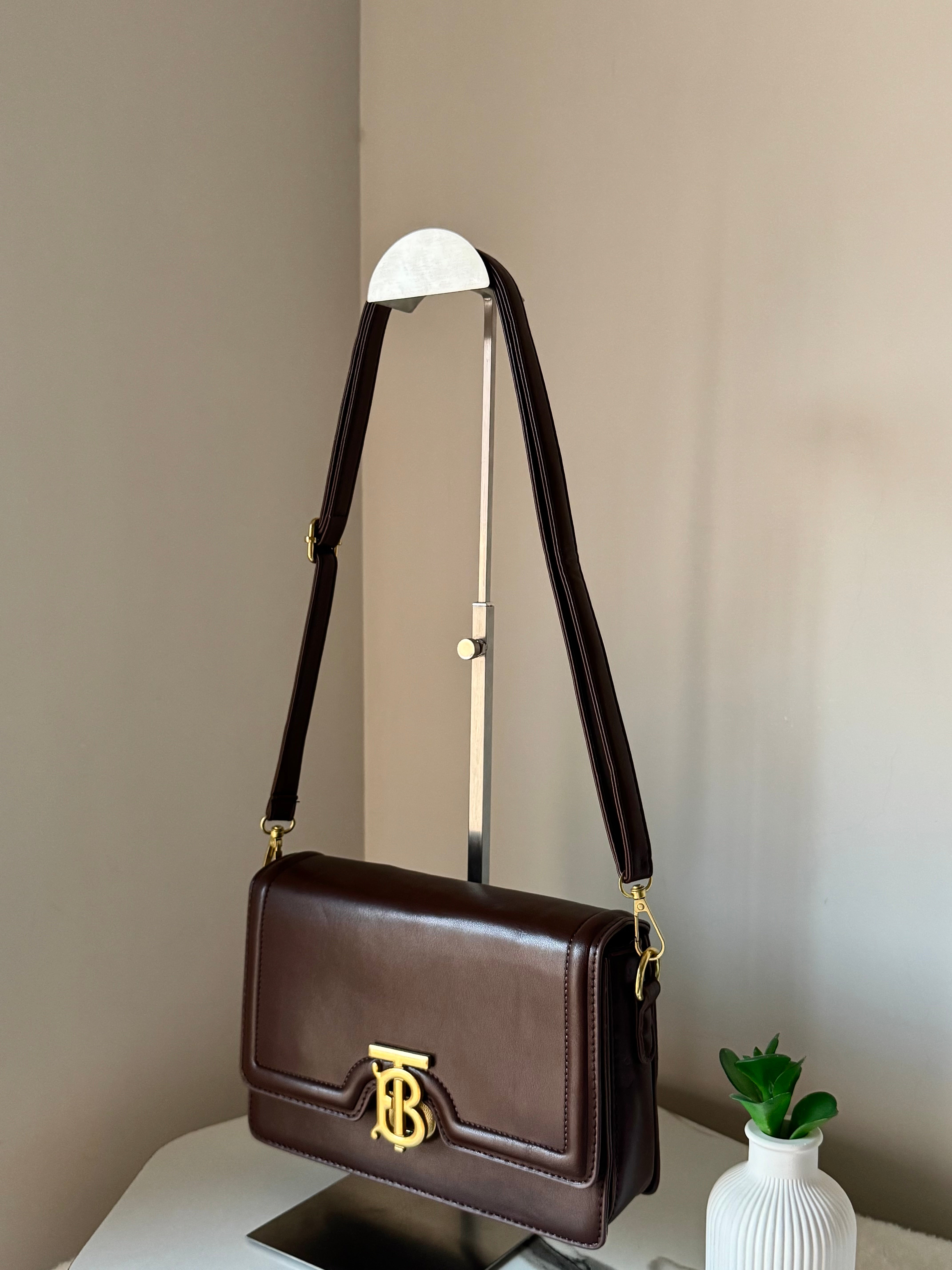 Lady Stella Bag with Long Strap (Chocolate Brown)