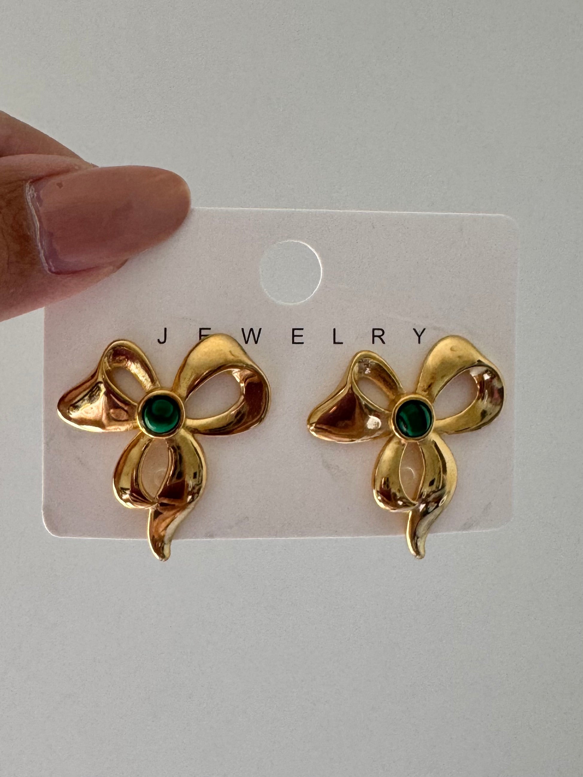 Emerald Grace Bows - 18K Gold Plated