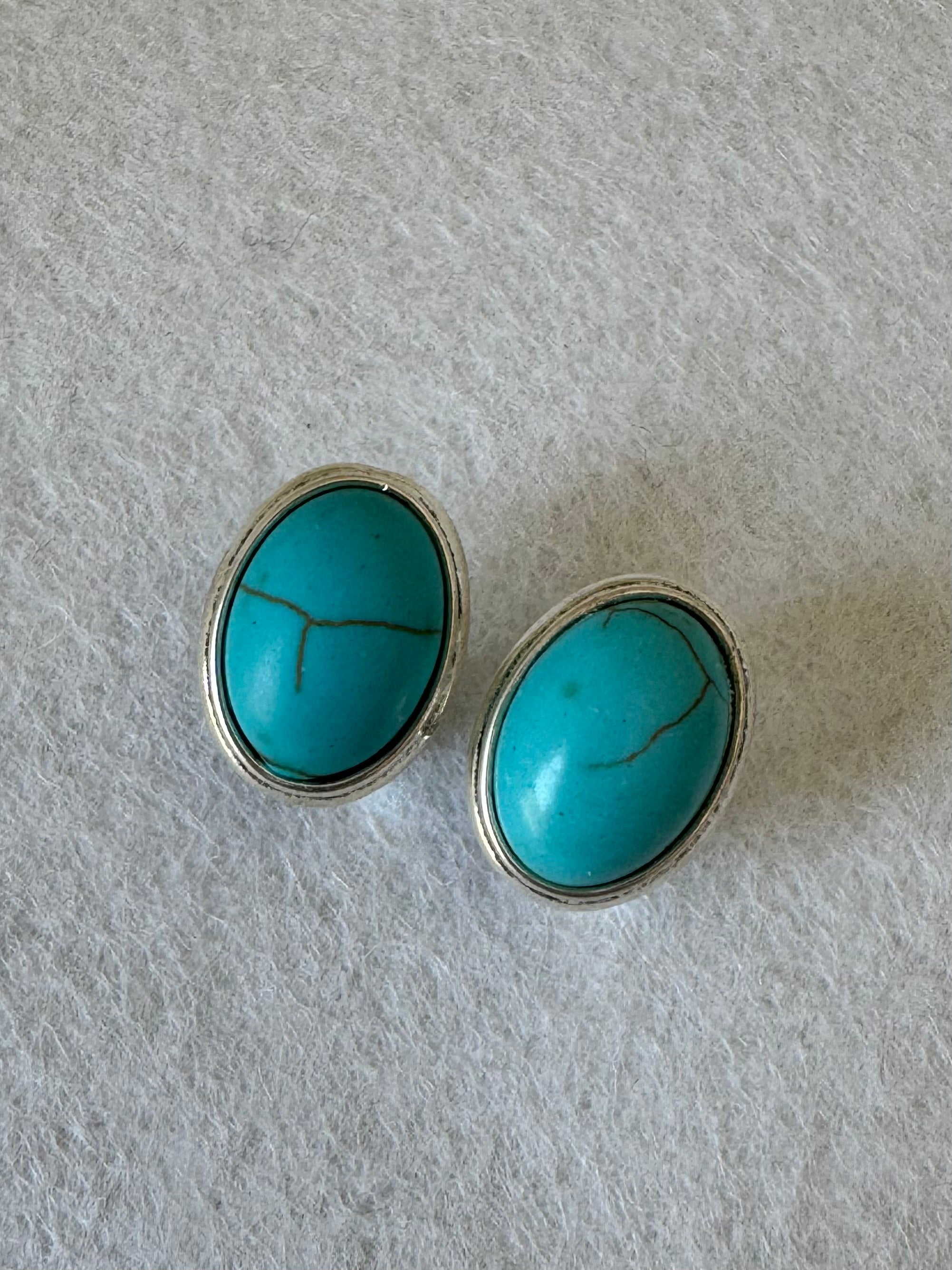 Turquoise Aura Studs
