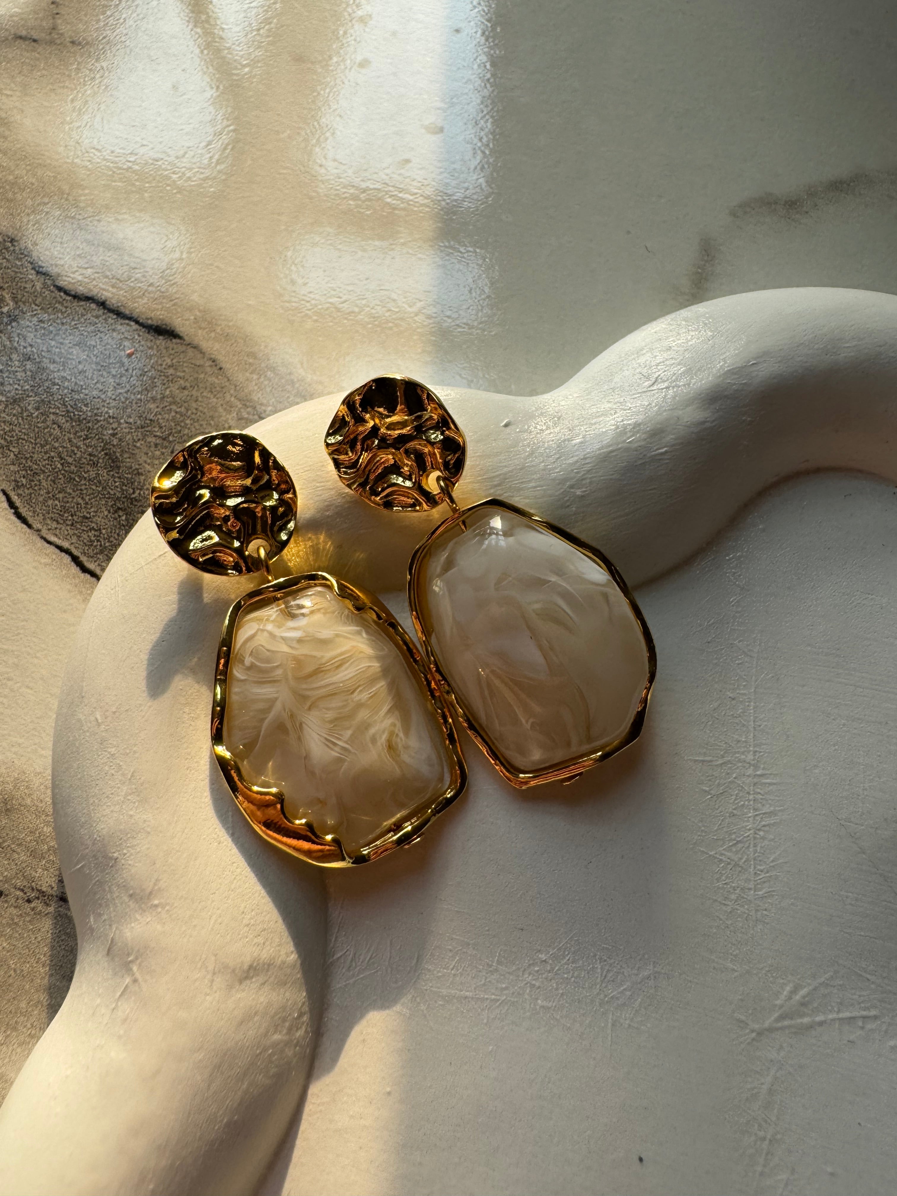 Moonlit GoldStuds - 18K Gold Plated