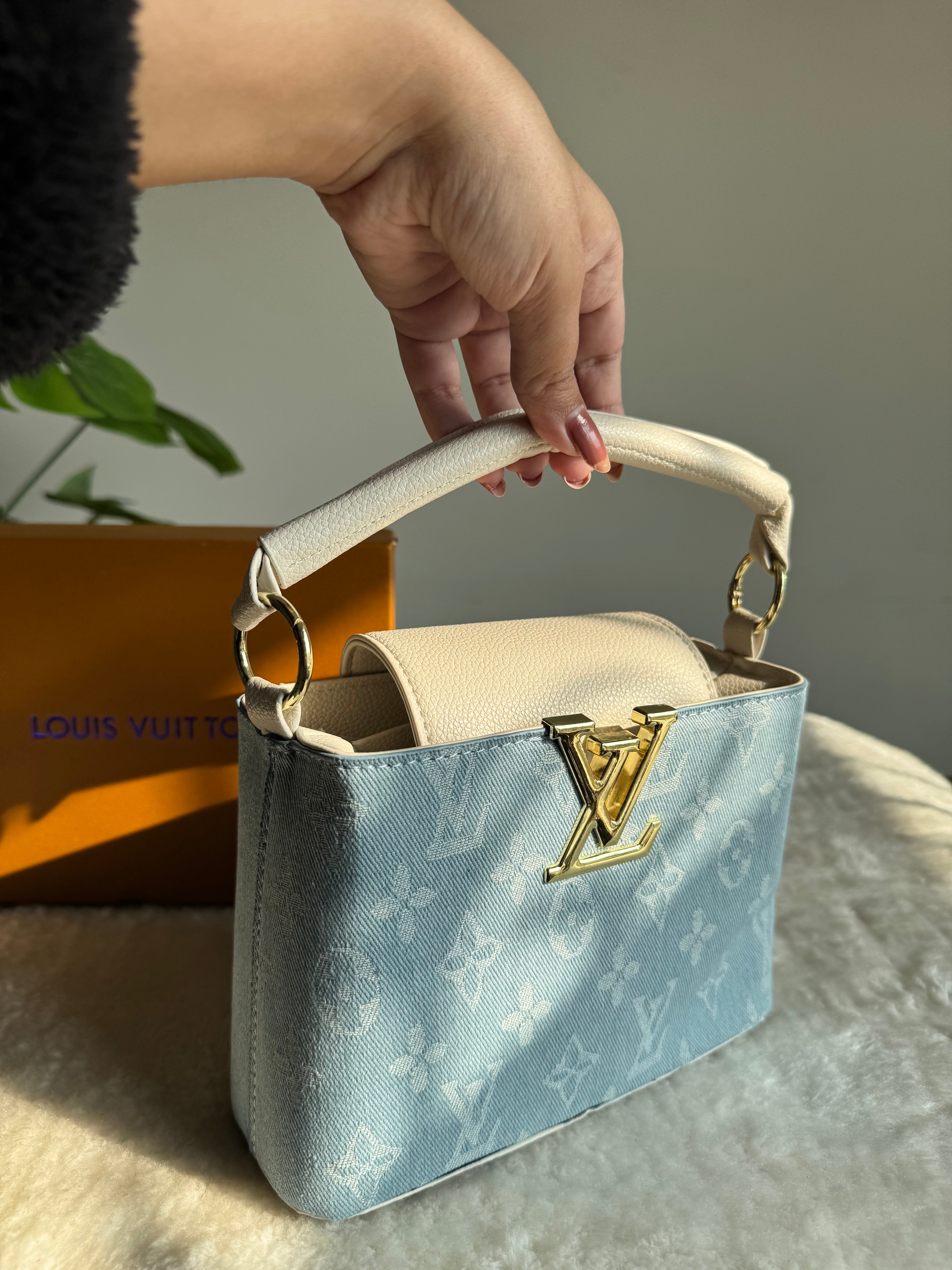 LV BAG PREMIUM QUALITY (Baby Blue) - BOX PACKING