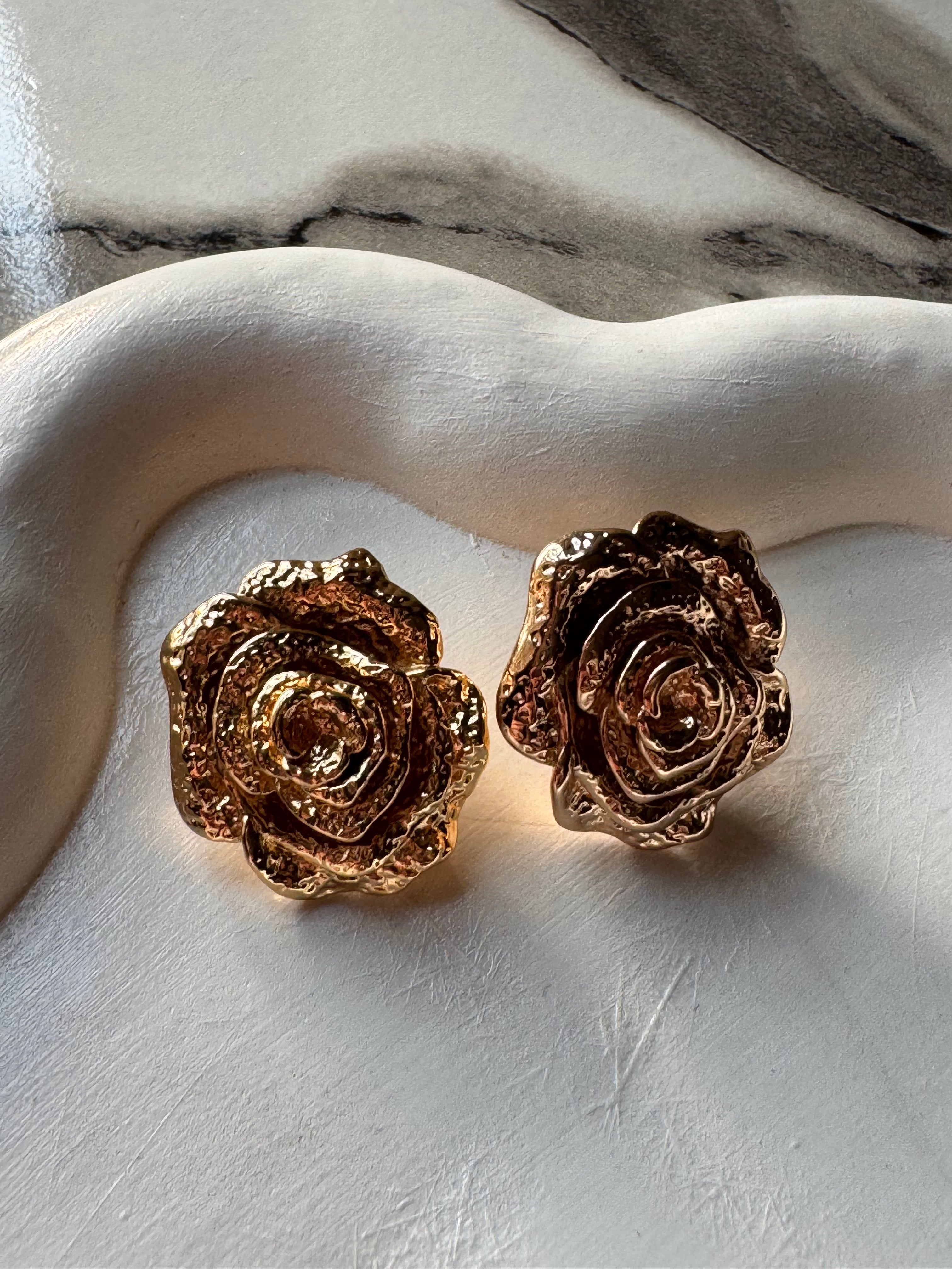 Rose Gold Earrings - 18K Gold Plated