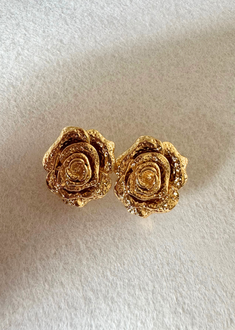 Rose Gold Earrings - 18K Gold Plated