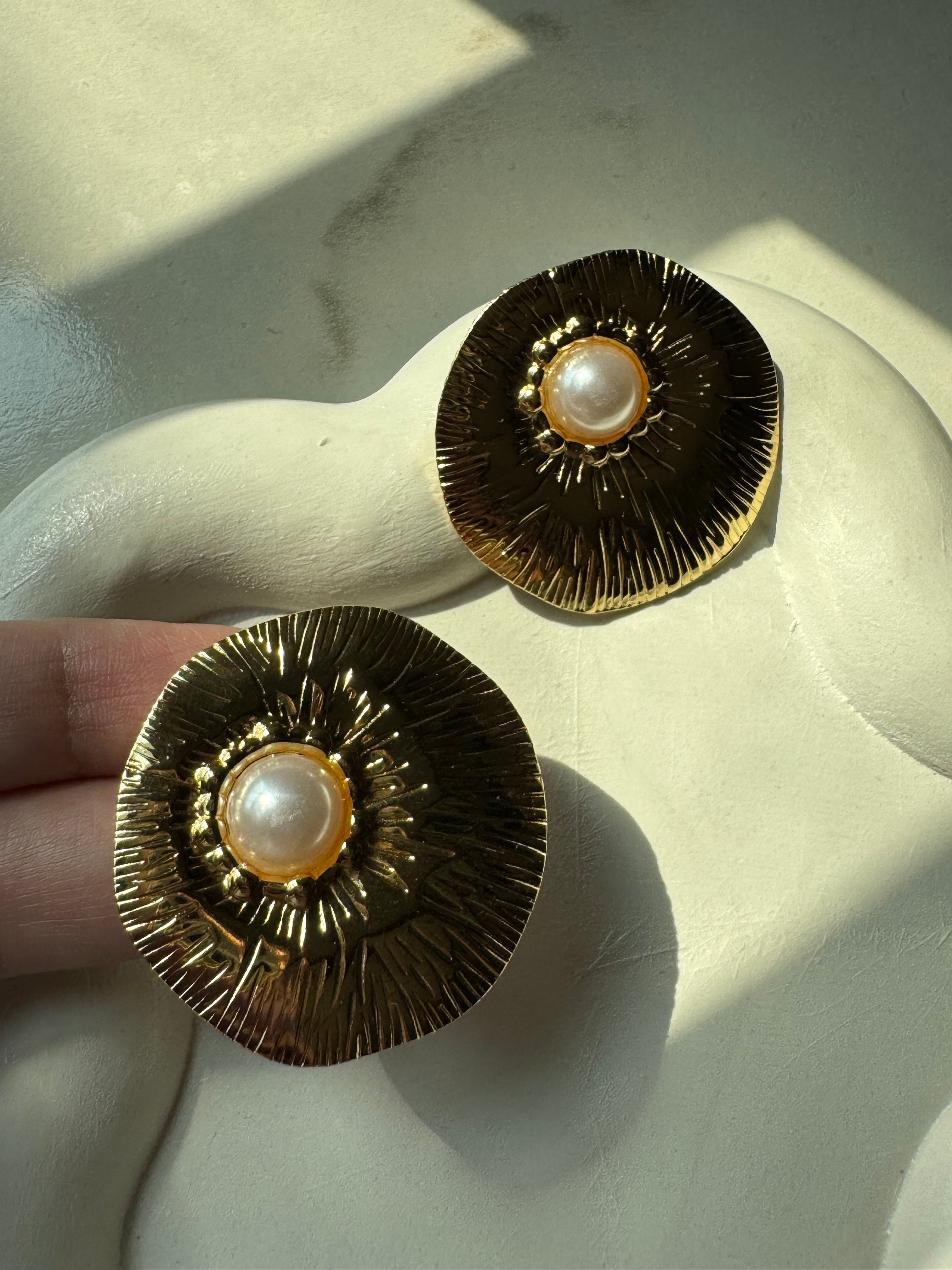 Orchid Shine Studs - 18K Gold Plated