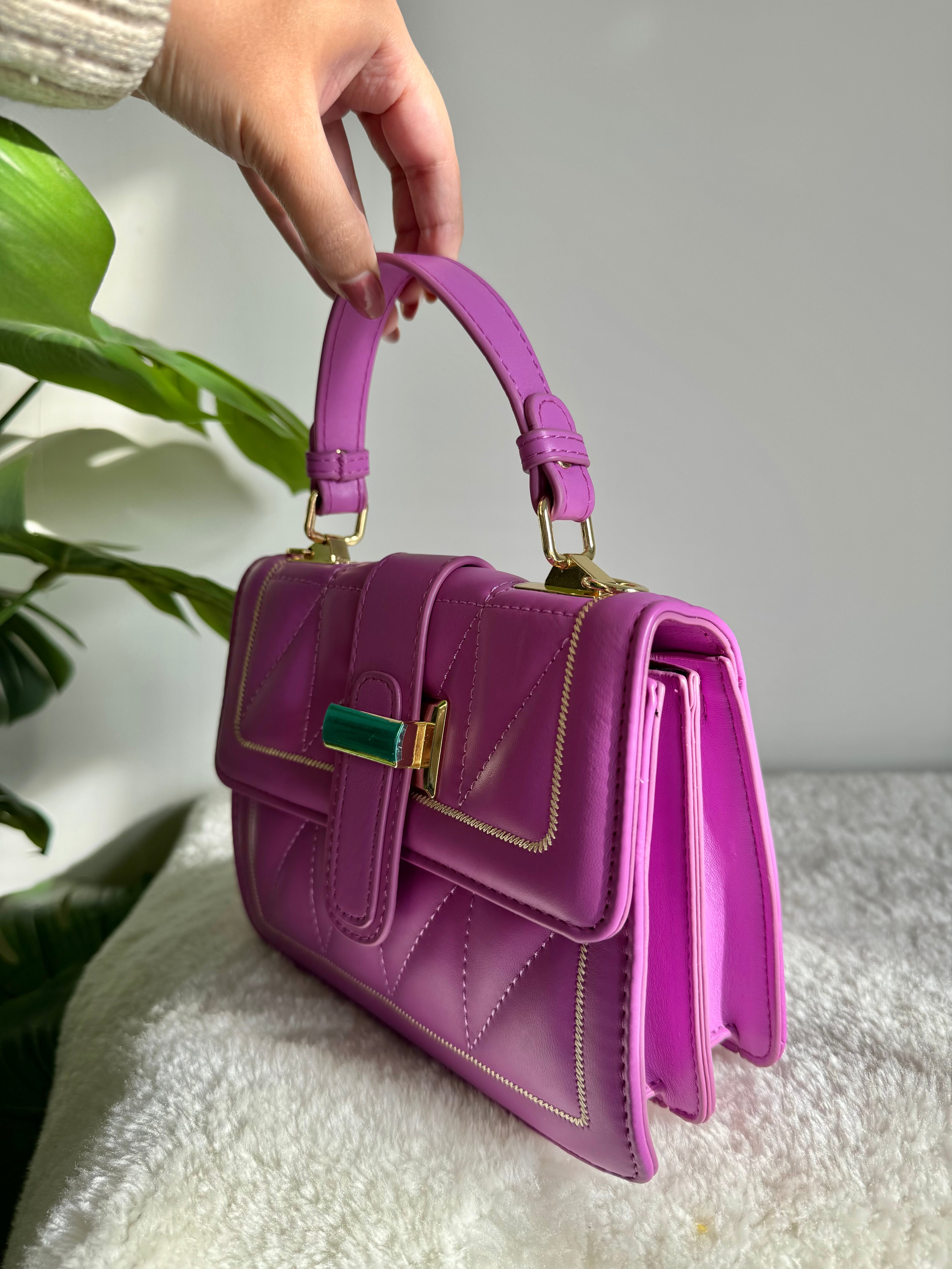 Luna Bag with Long Strap (Mauve)