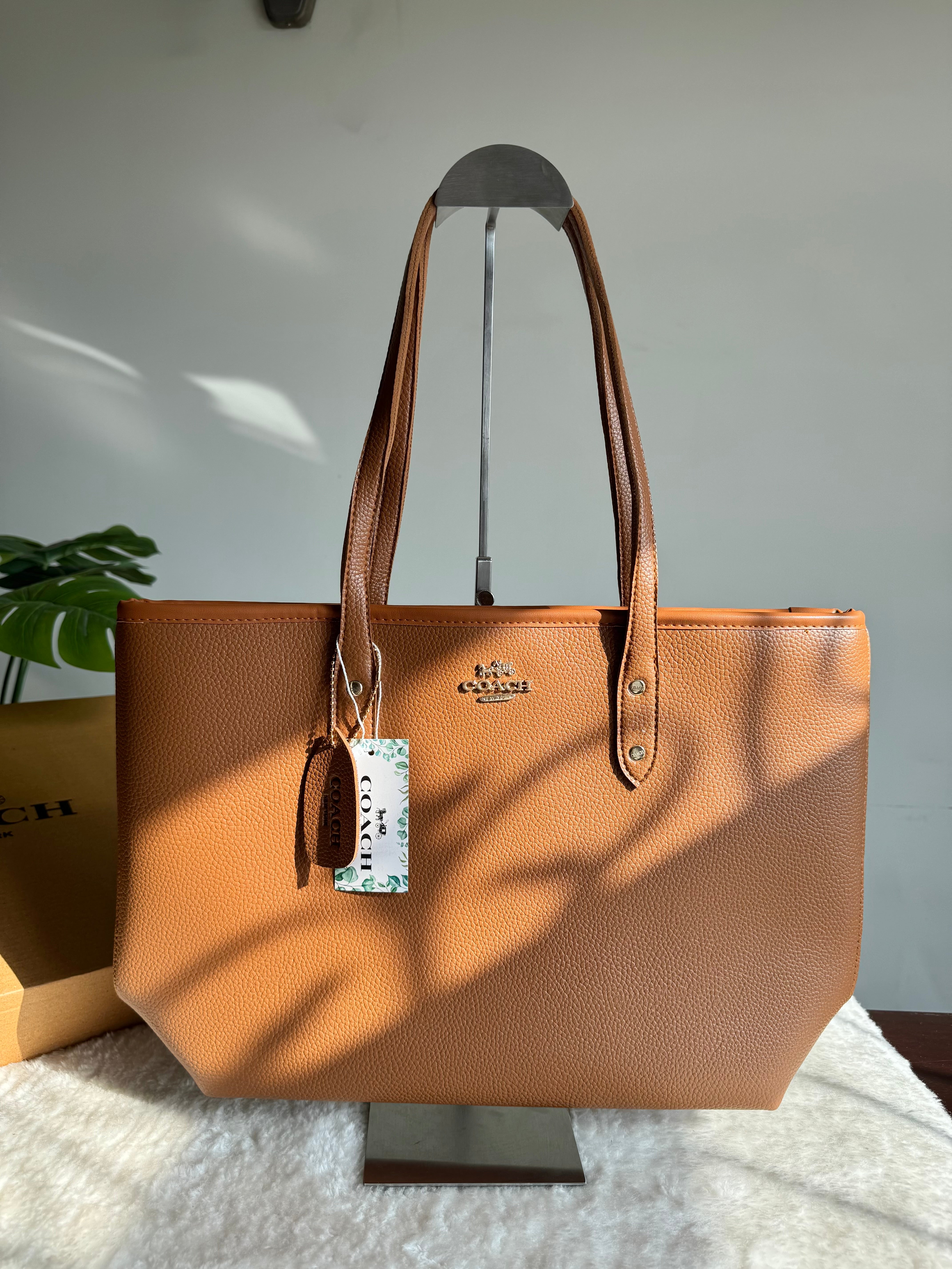 COACH City Tote Bag PREMIUM - Fall Brown (BOX PACKING)