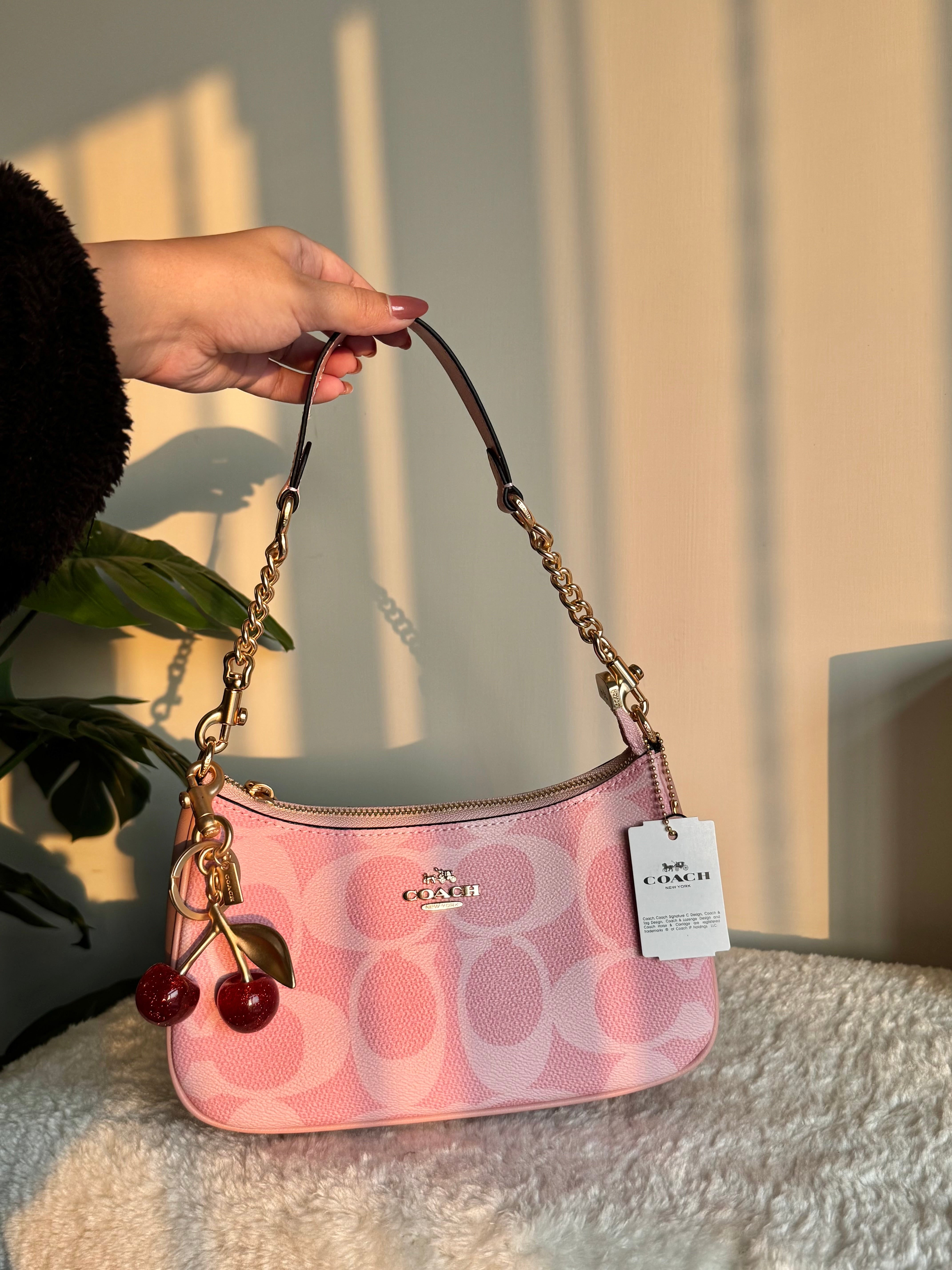 COACH TERI PREMIUM with Coach Cherry Charm (Pink) - BOX PACKING