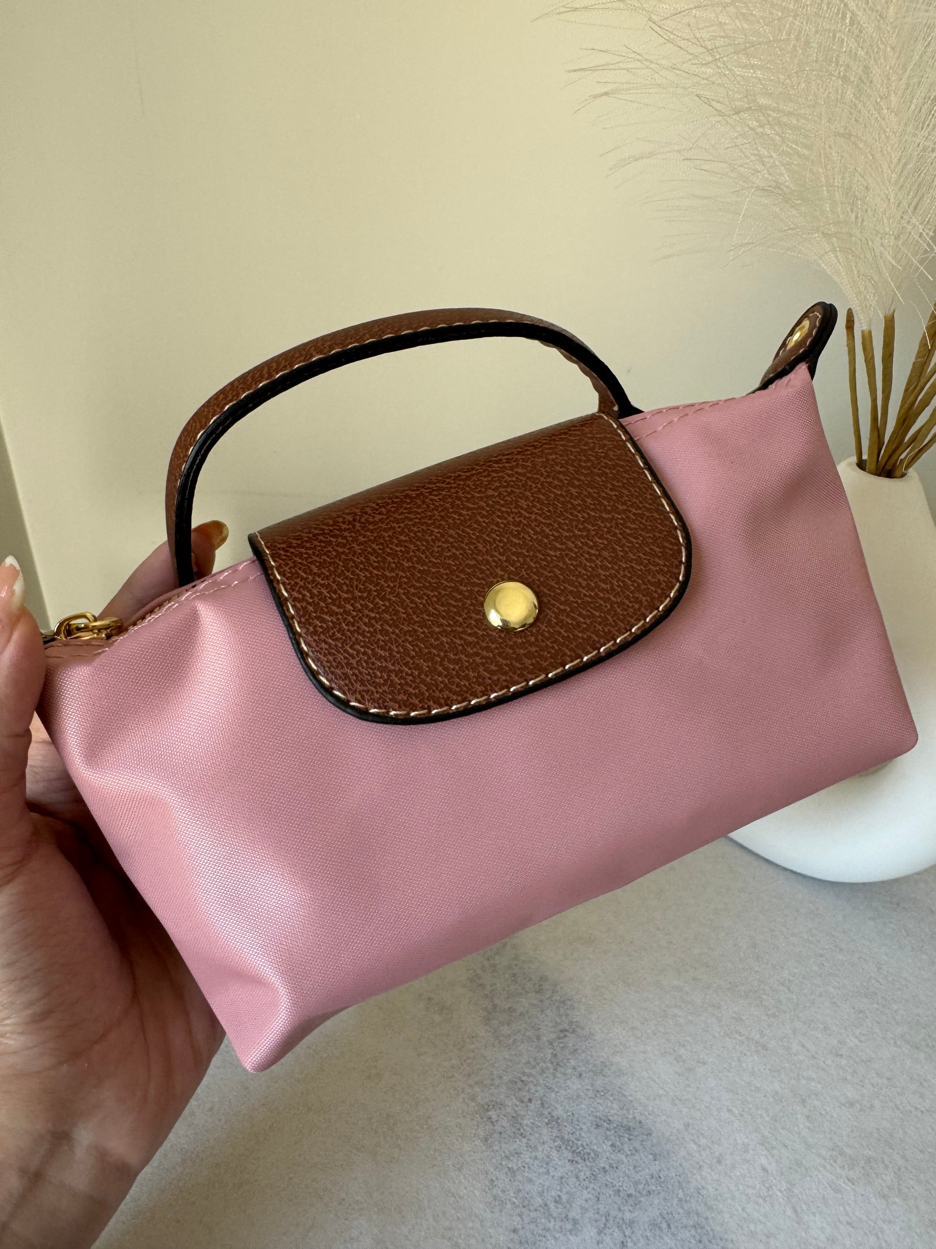 Longchamp Crossbody Bag with Strap - Small Marshmallow Pink (NO LOGO)