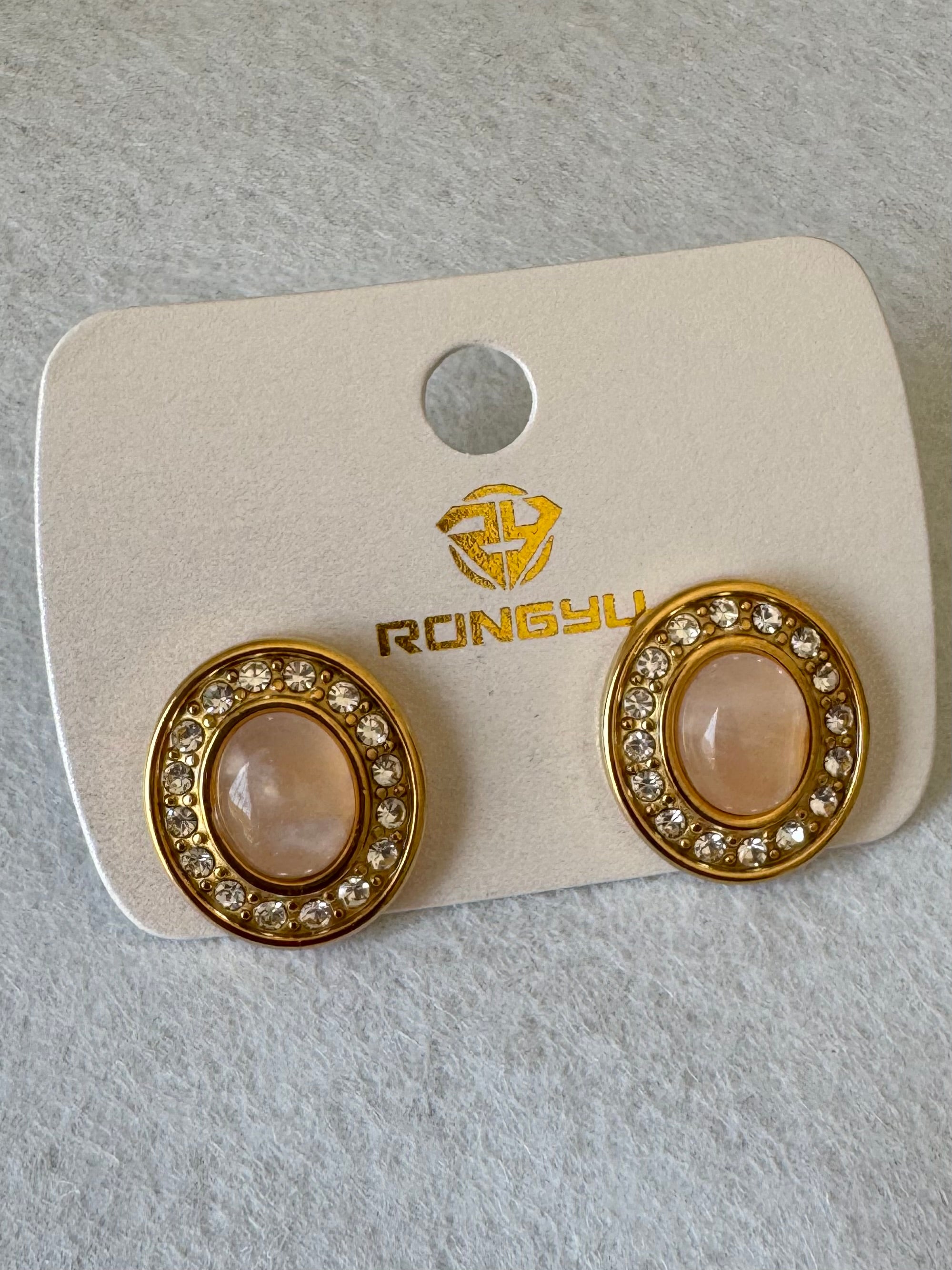 Peach Luxe Studs
