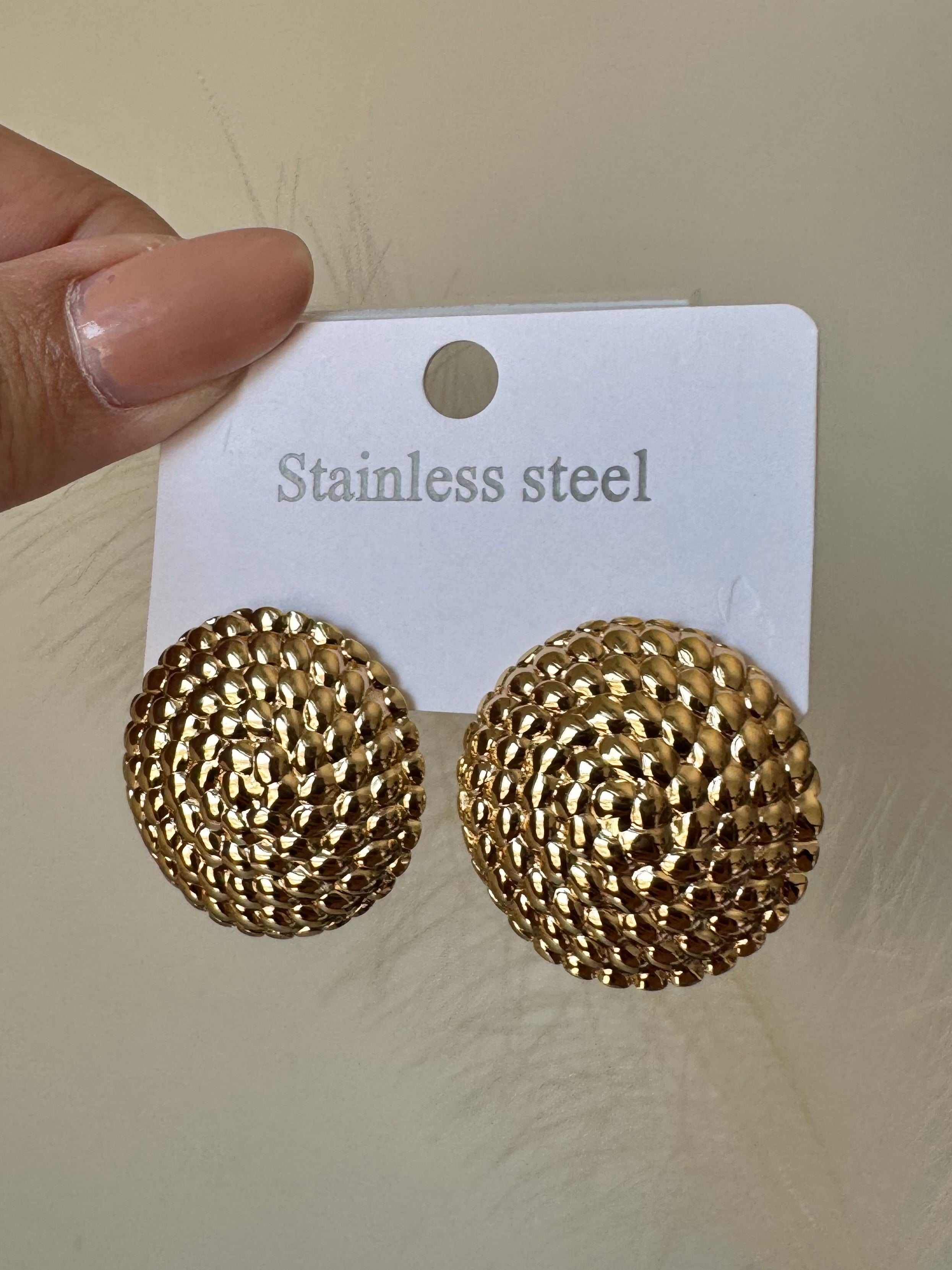 Timeless Gleam Studs - Stainless Steel