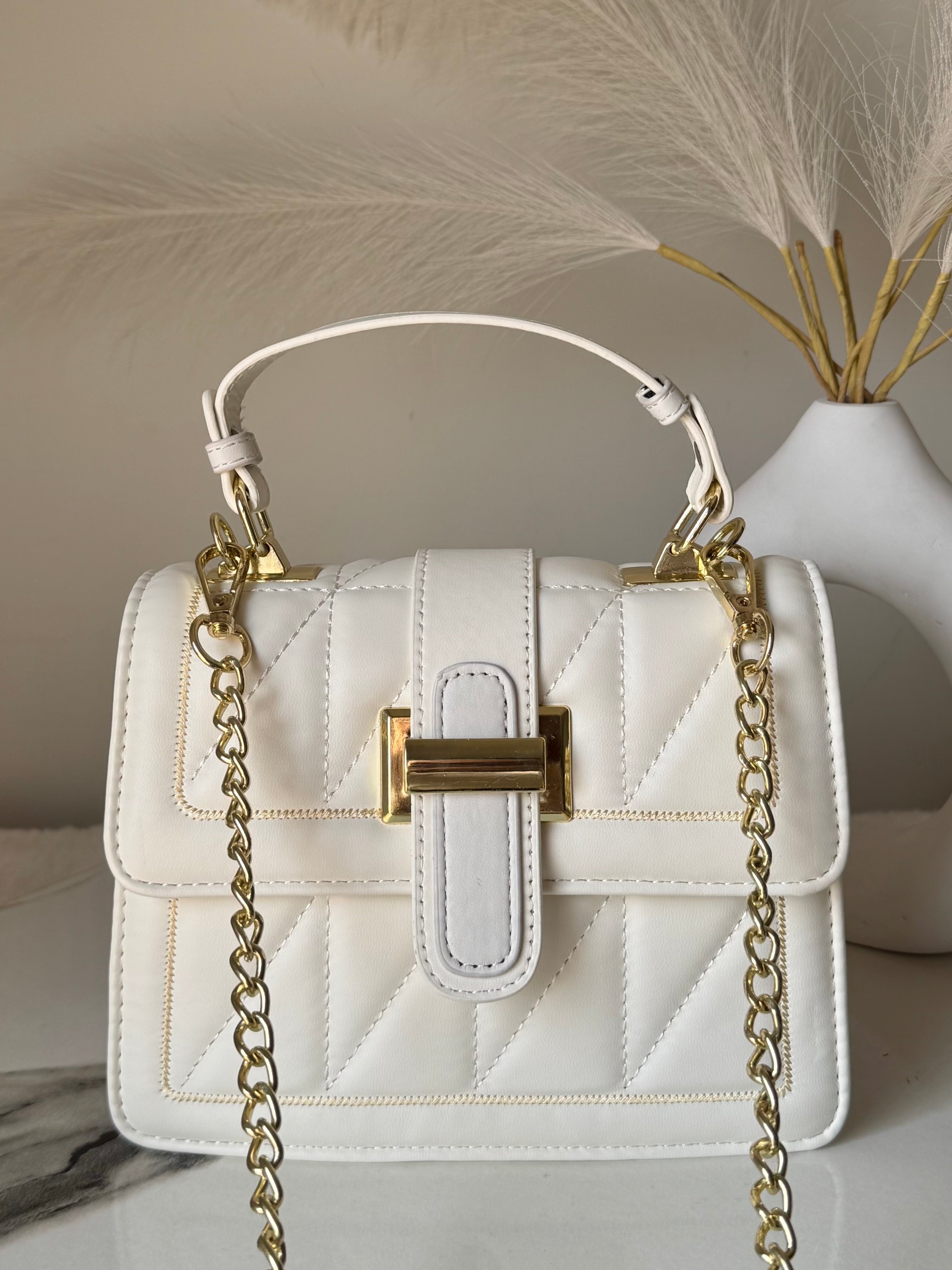 Luna Bag with Long Strap (White)