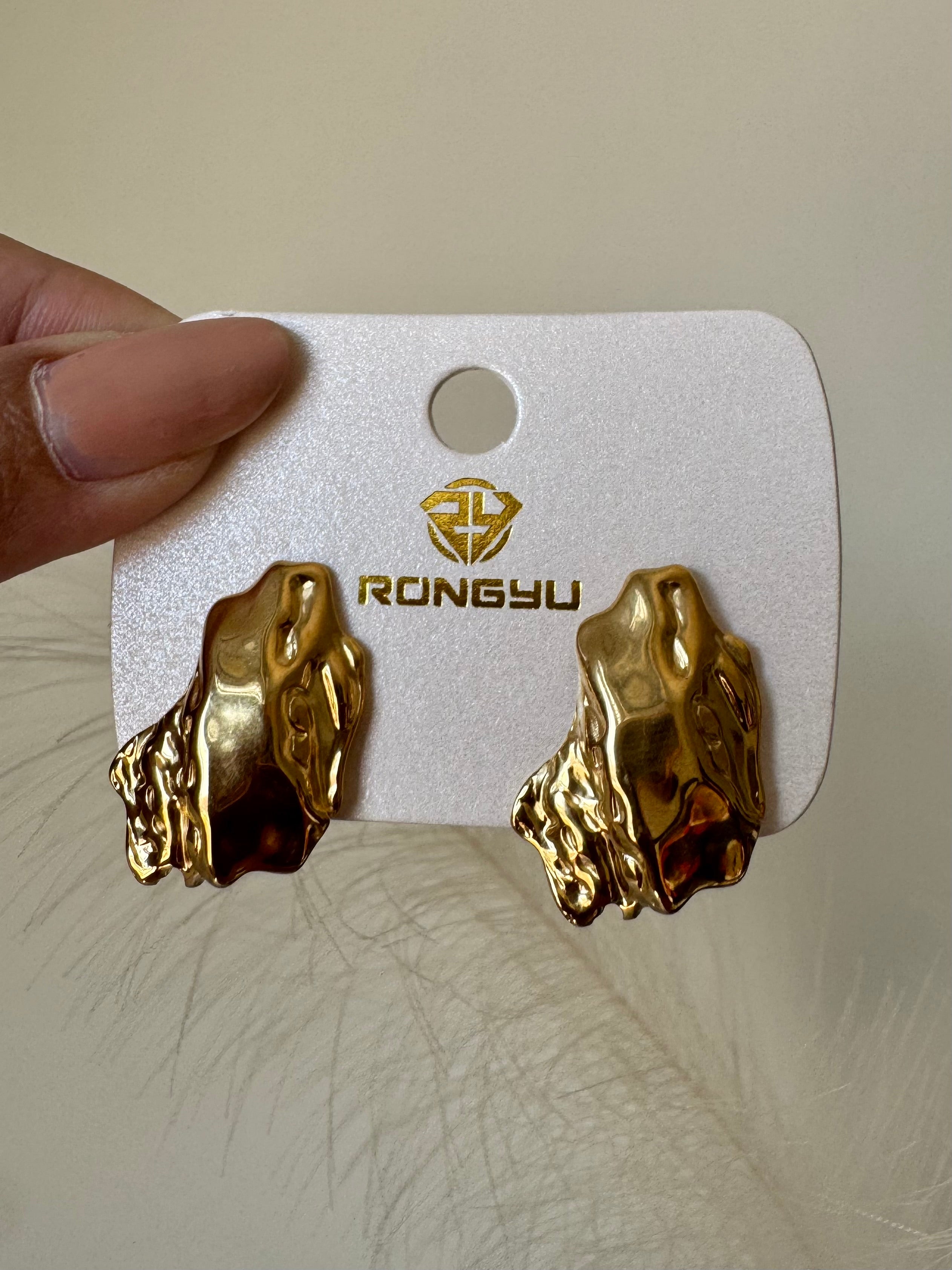 Radiant Majesty Earrings - 18K Gold Plated