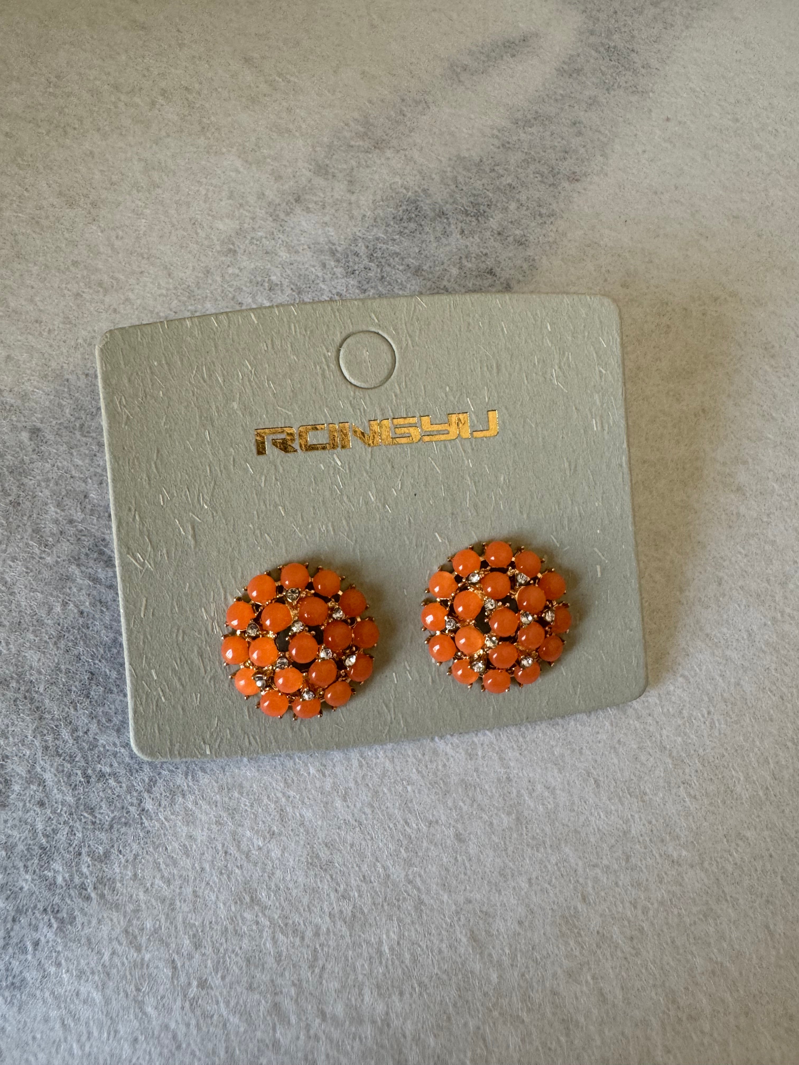 Peach Bloom Studs