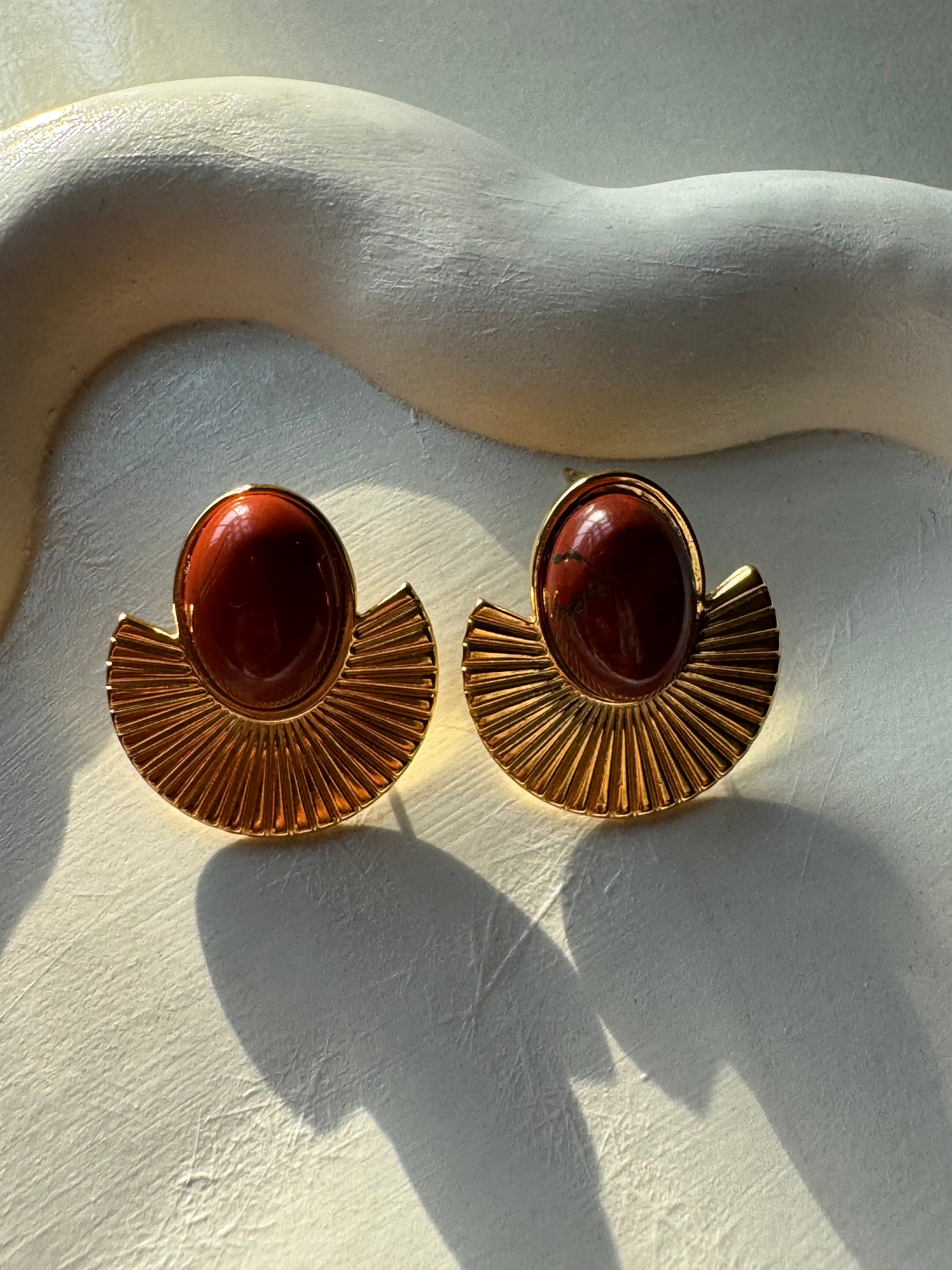 Eden Maroon Earrings