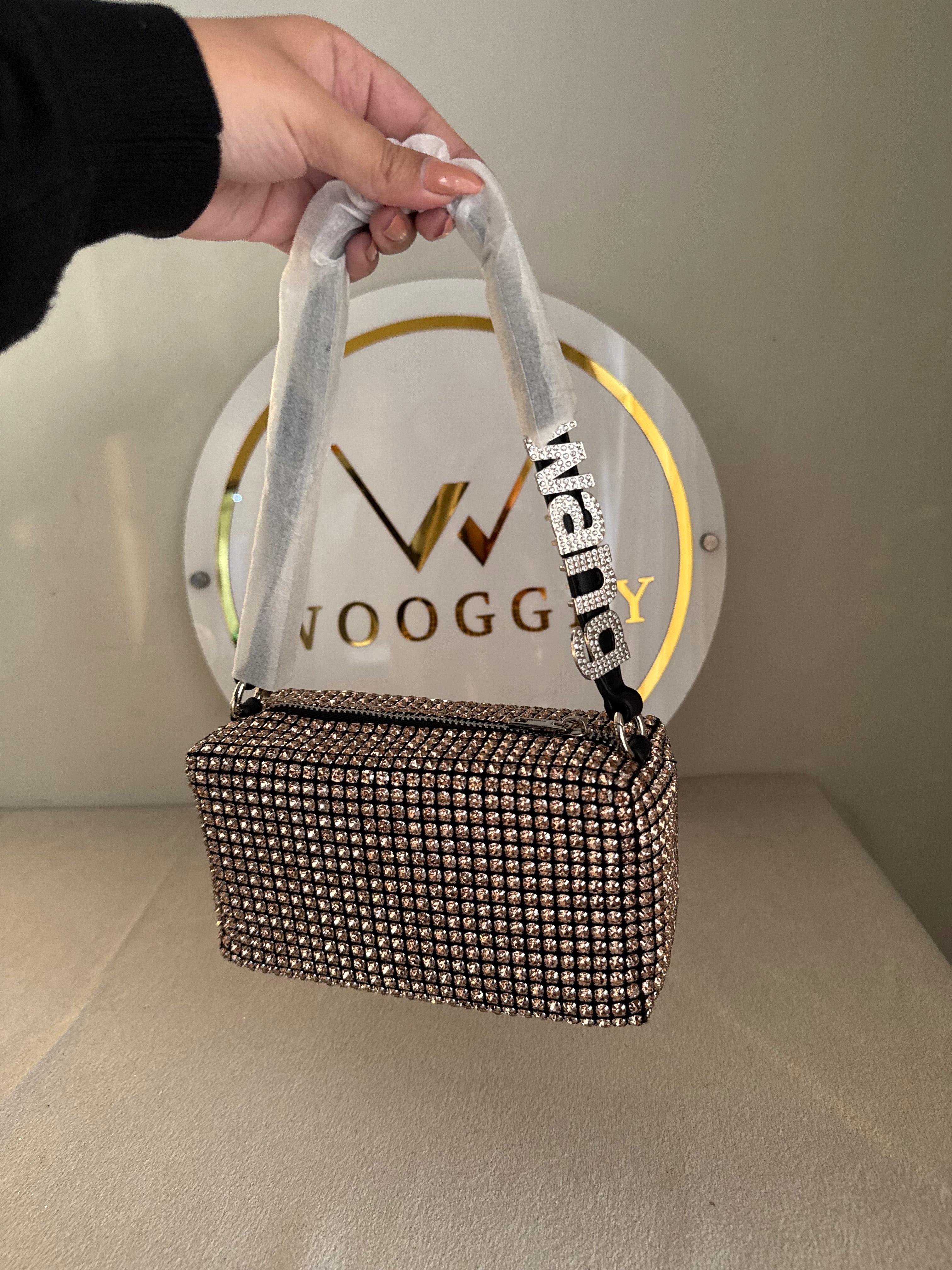 Alexander Wang Rhinestone Evening Clutch (Pink)