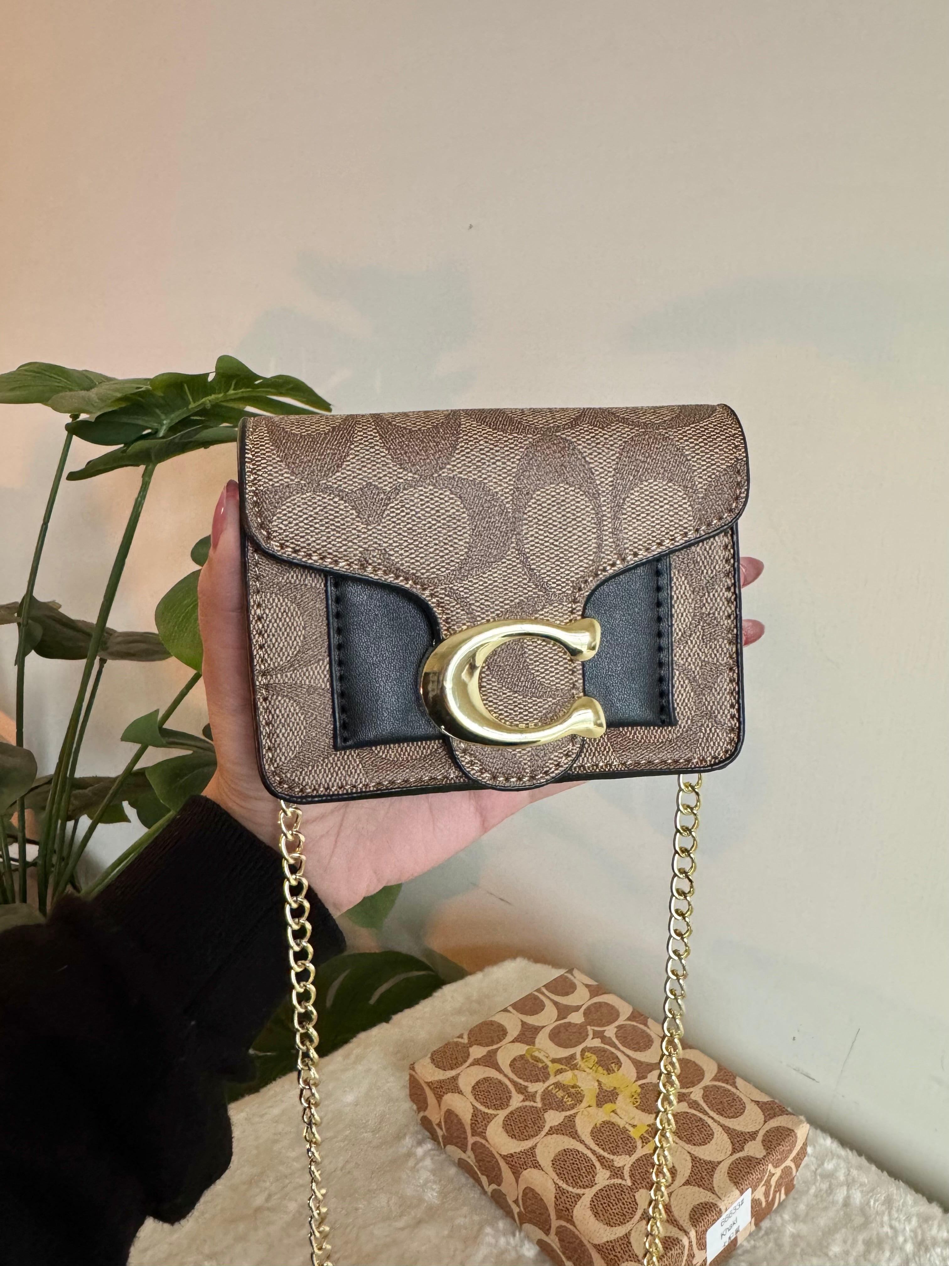 Coach Signature Wallet with Detachable Long Chain - Khaaki