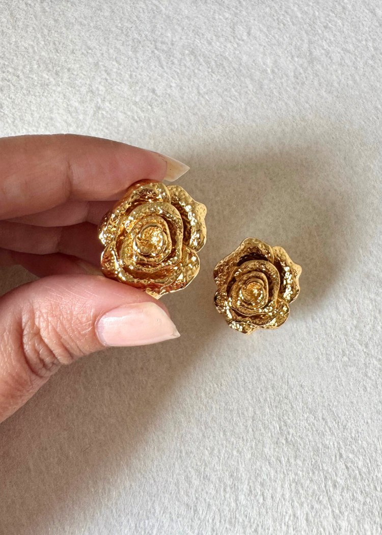 Rose Gold Earrings - 18K Gold Plated