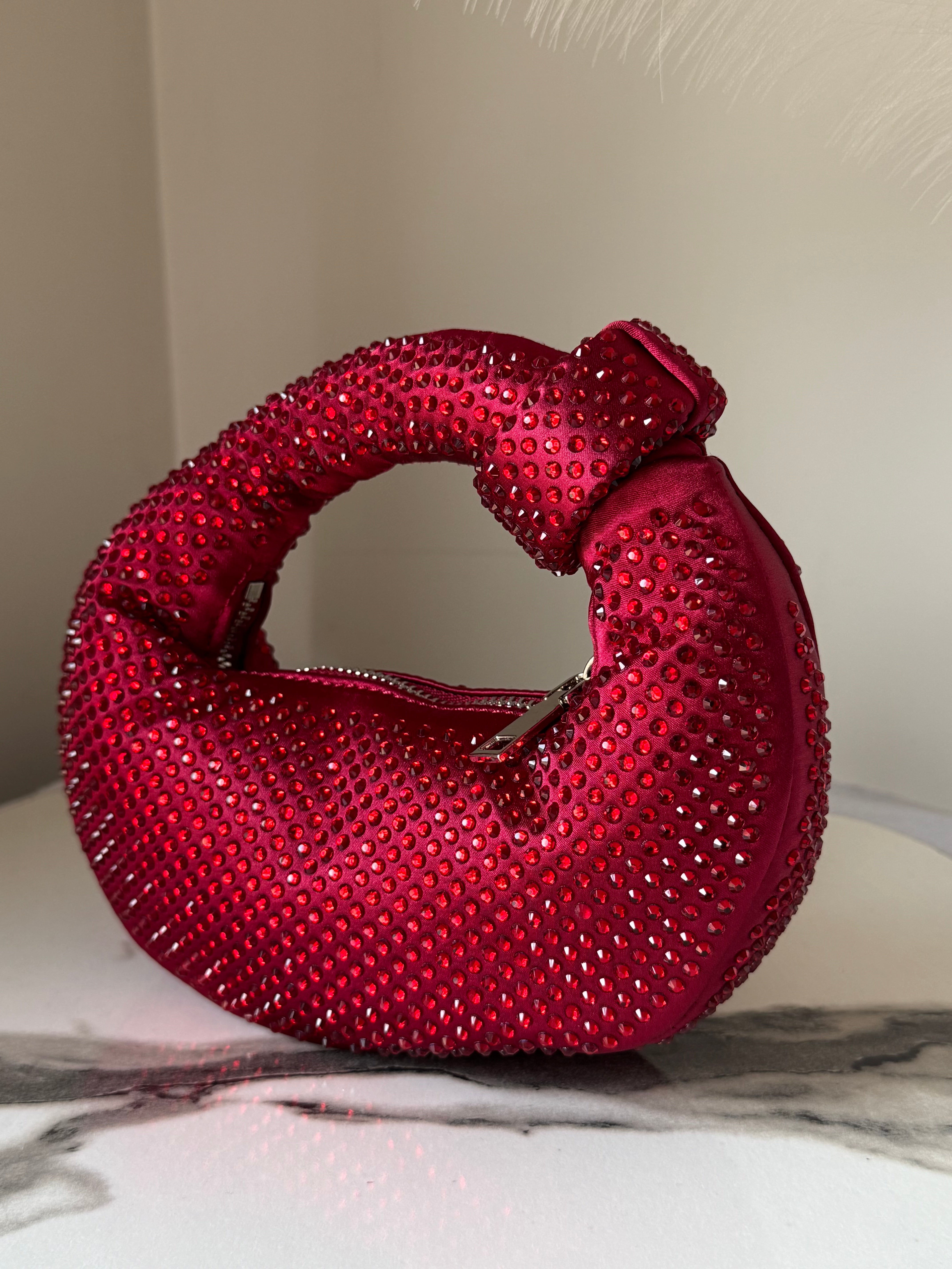 JW PIE Inspired Rhinestone Bag (Red)