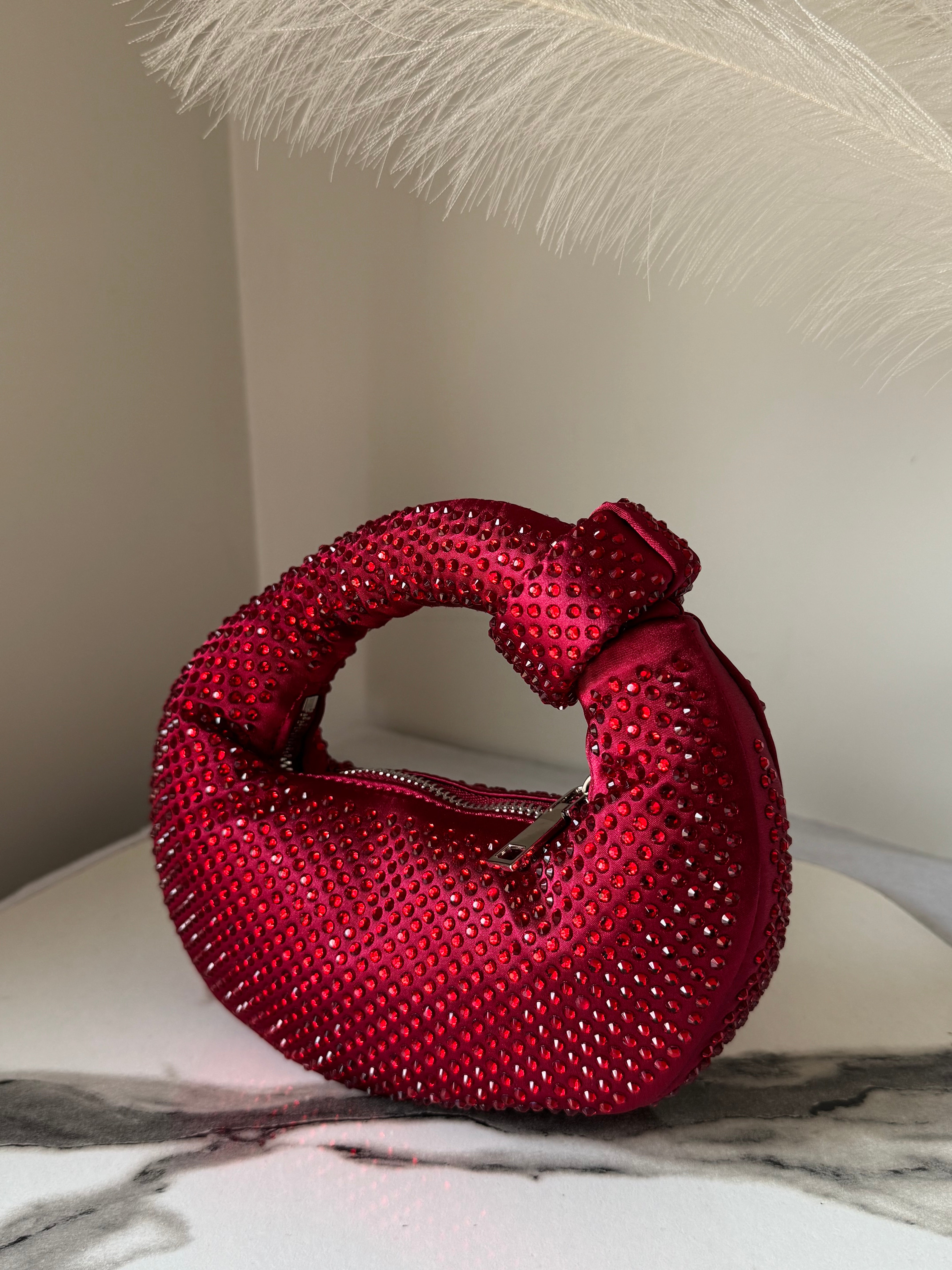 JW PIE Inspired Rhinestone Bag (Red)