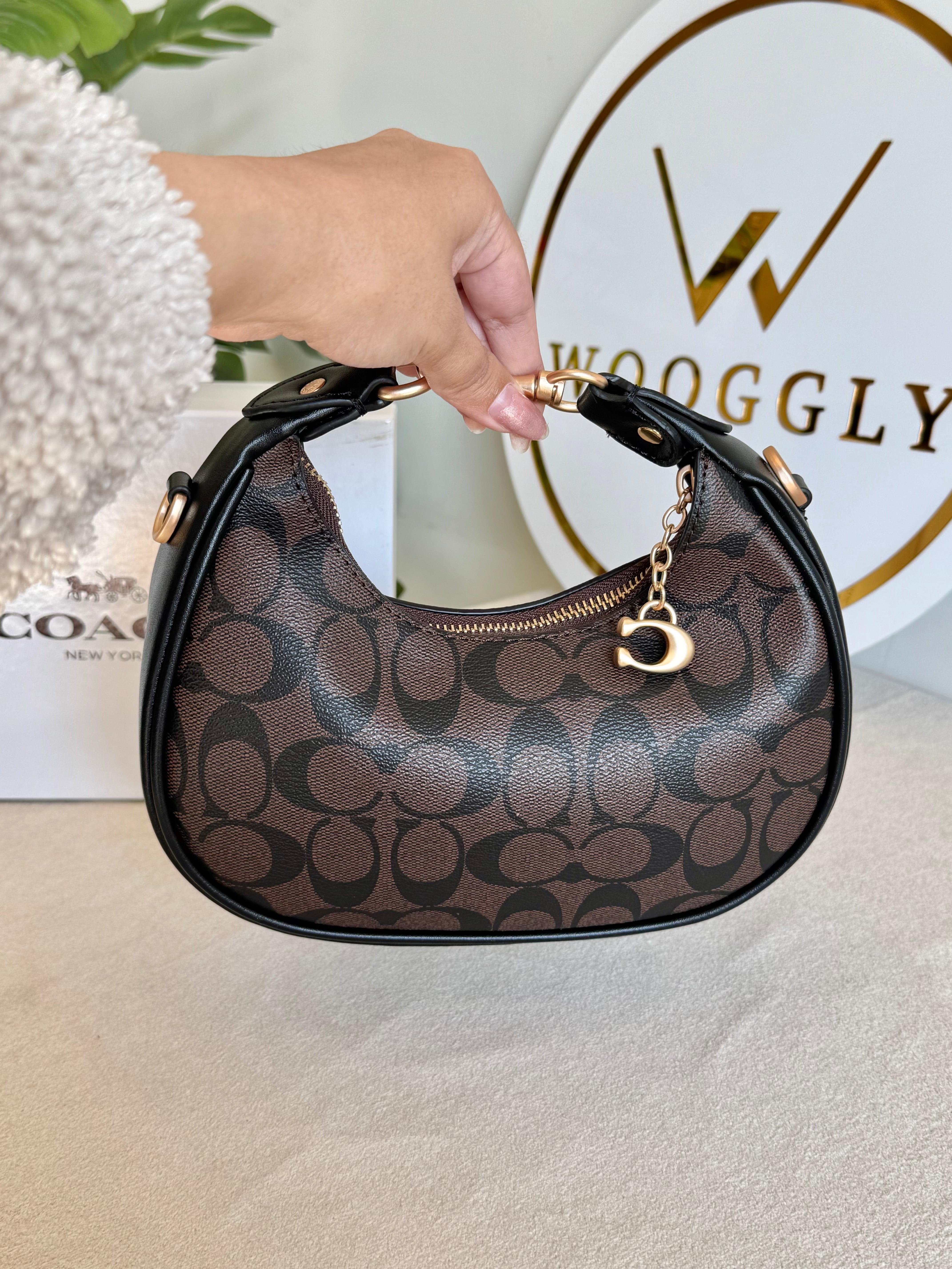 COACH Jonie Bag PREMIUM (Signature Brown) - BOX PACKING