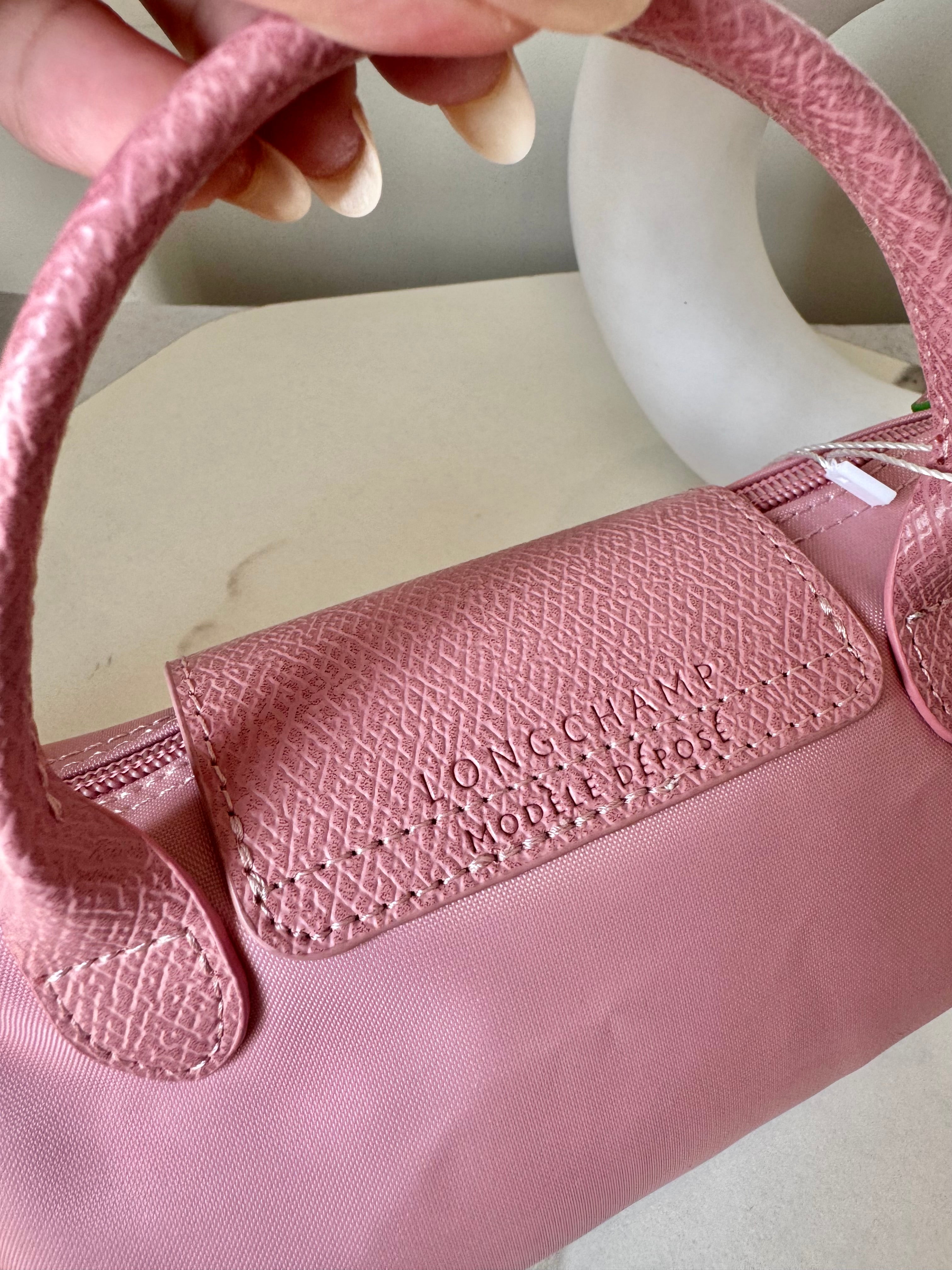 LongChamp Crossbody Bag with Strap - Marshmallow Pink (WITH BRAND LOGO)