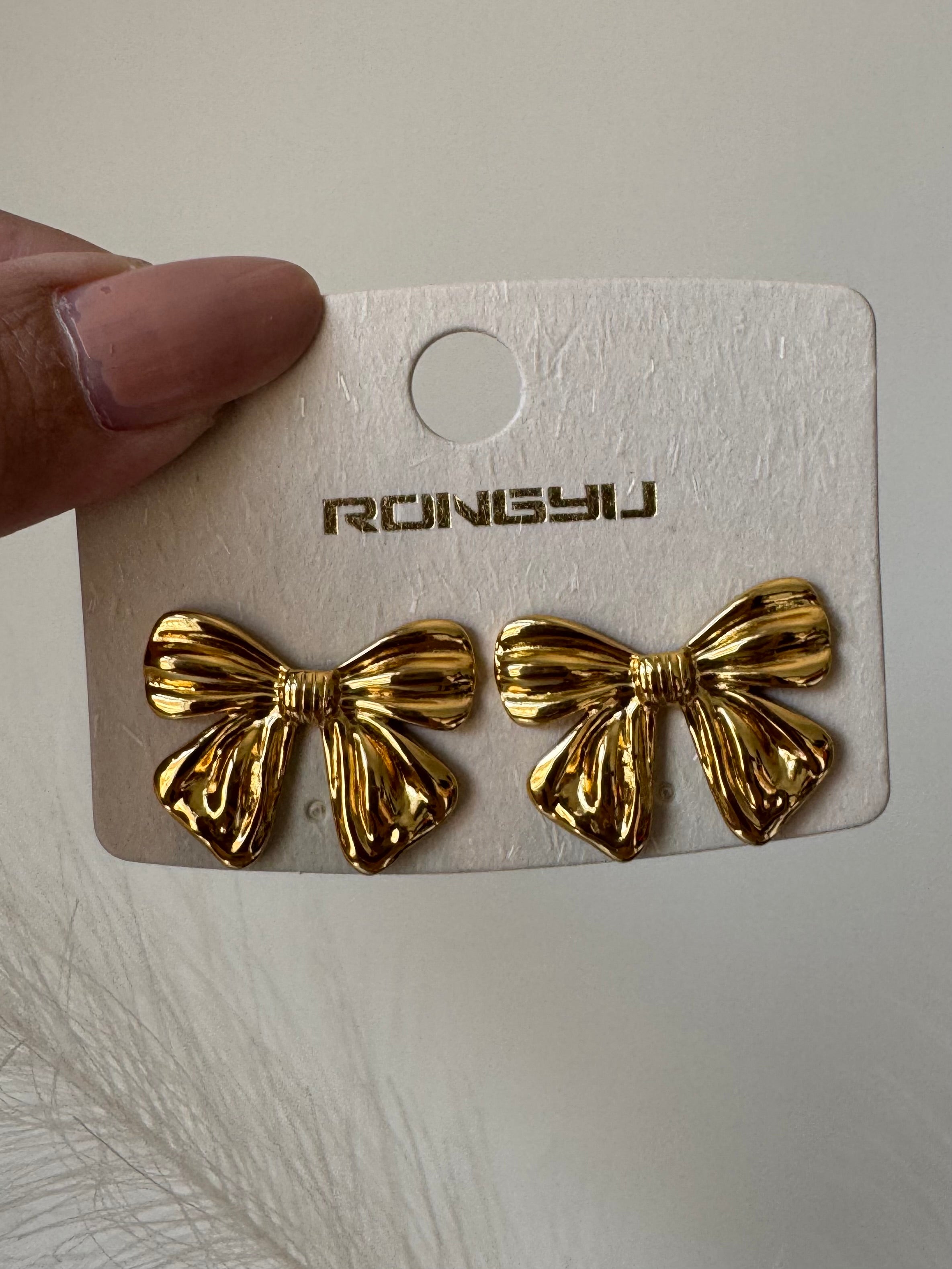 Whispering Bows - 18K Gold Plated