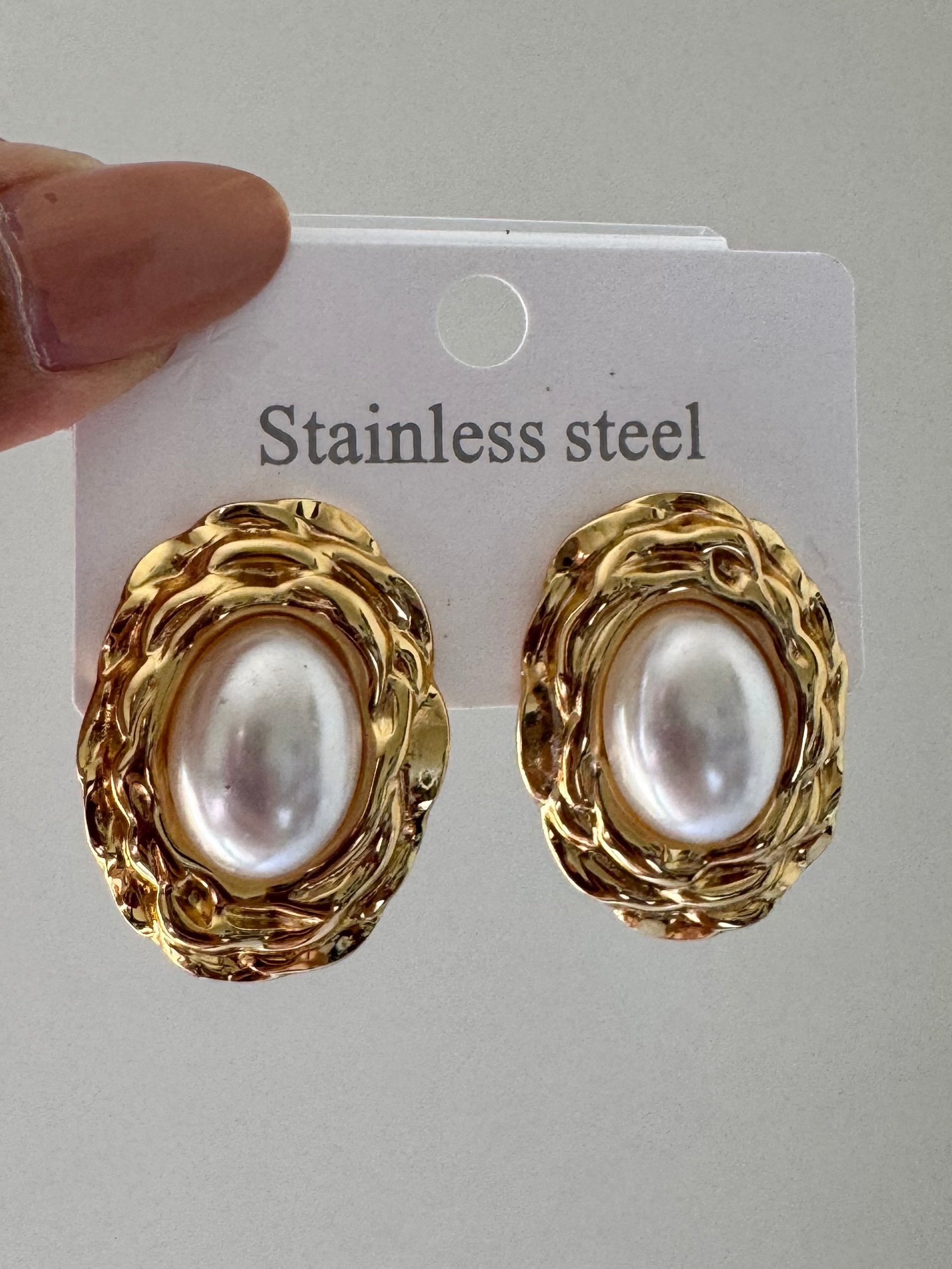 Celestial Pearl Earrings - 18K Gold Plated