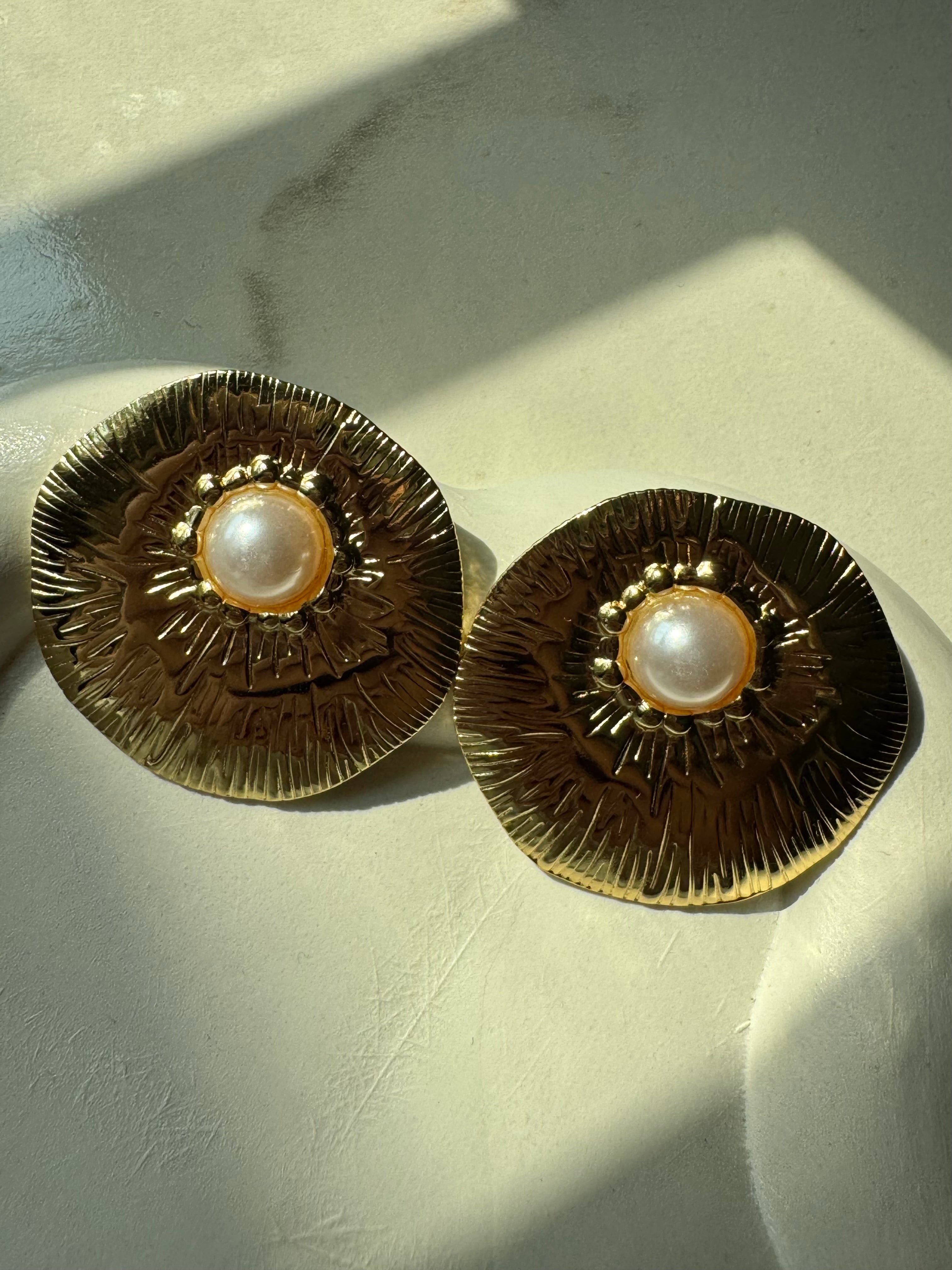 Orchid Shine Studs - 18K Gold Plated