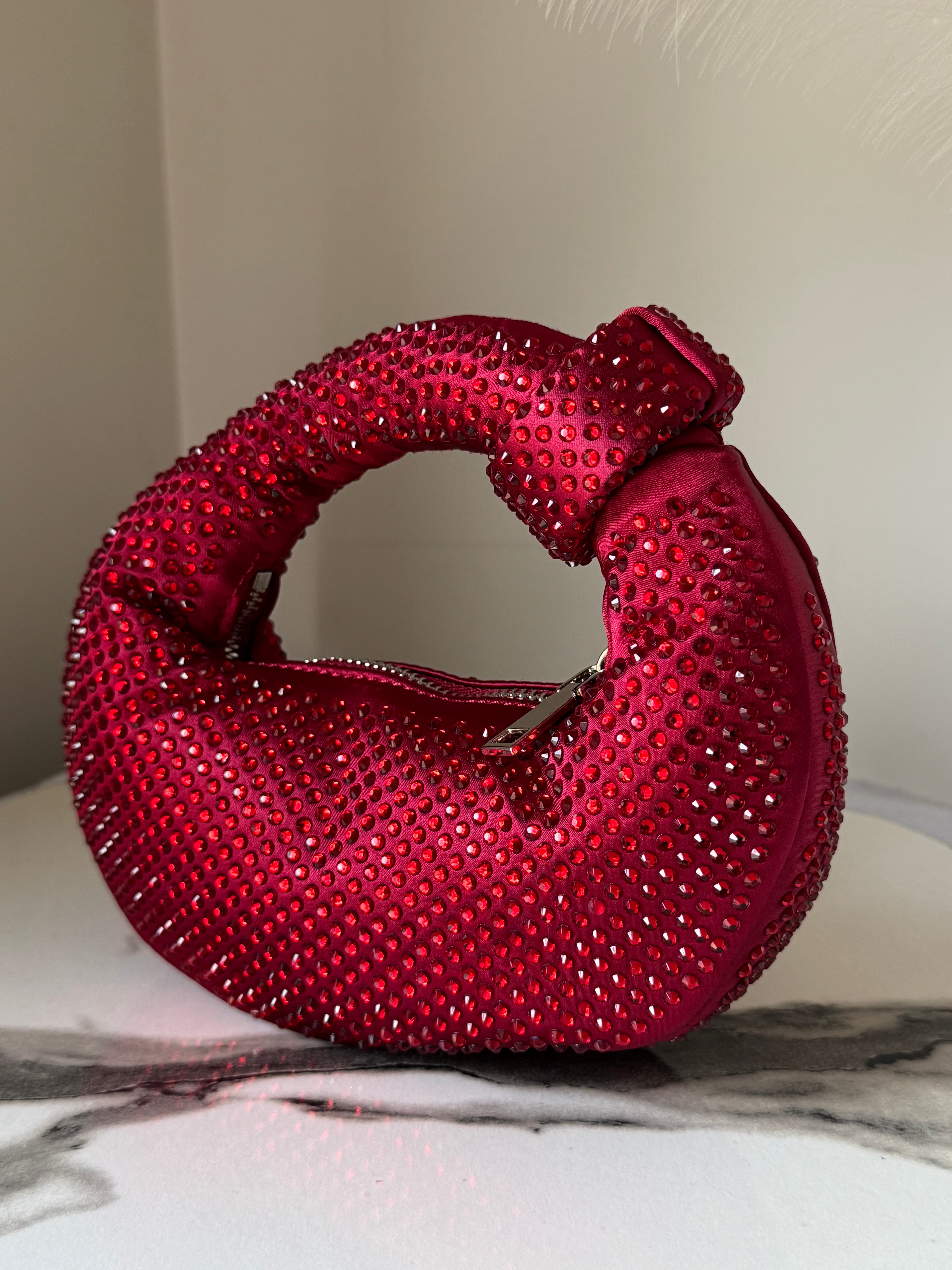 JW PIE Inspired Rhinestone Bag (Red)