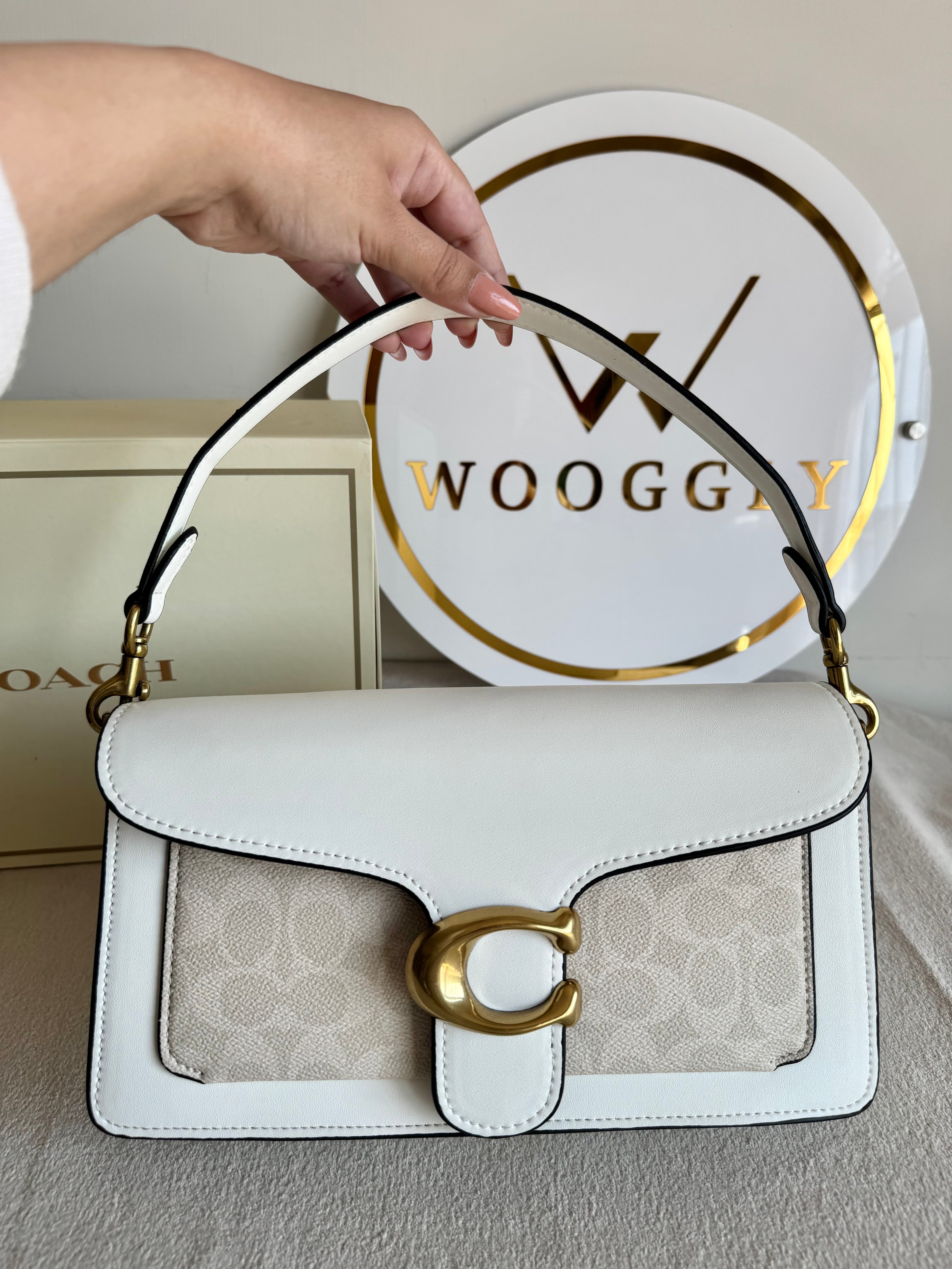 COACH TABBY EXCLUSIVE (Cream & Beige) - BOX PACKING