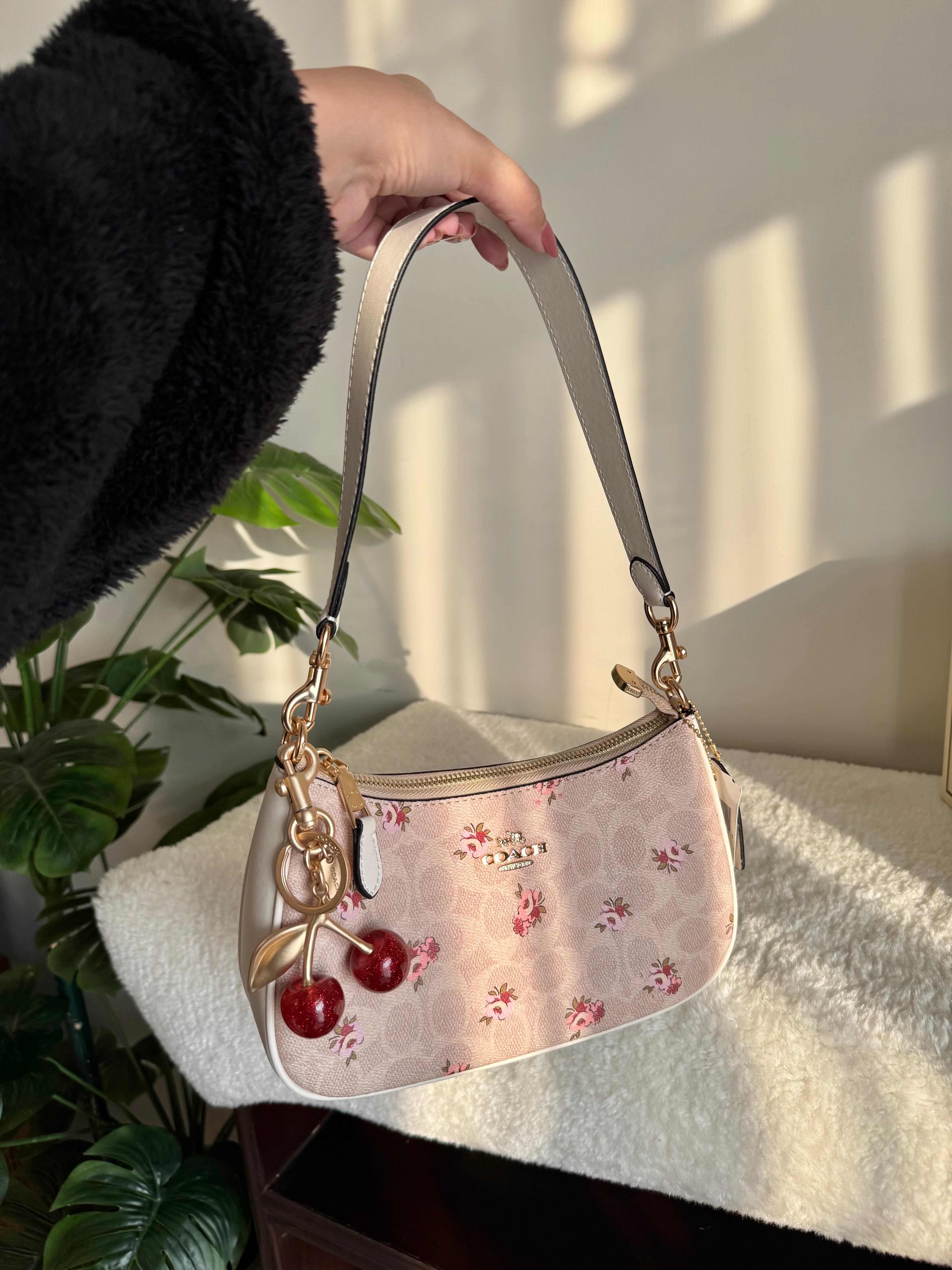 COACH TERI PREMIUM with Coach Cherry Charm (Floral) - BOX PACKING