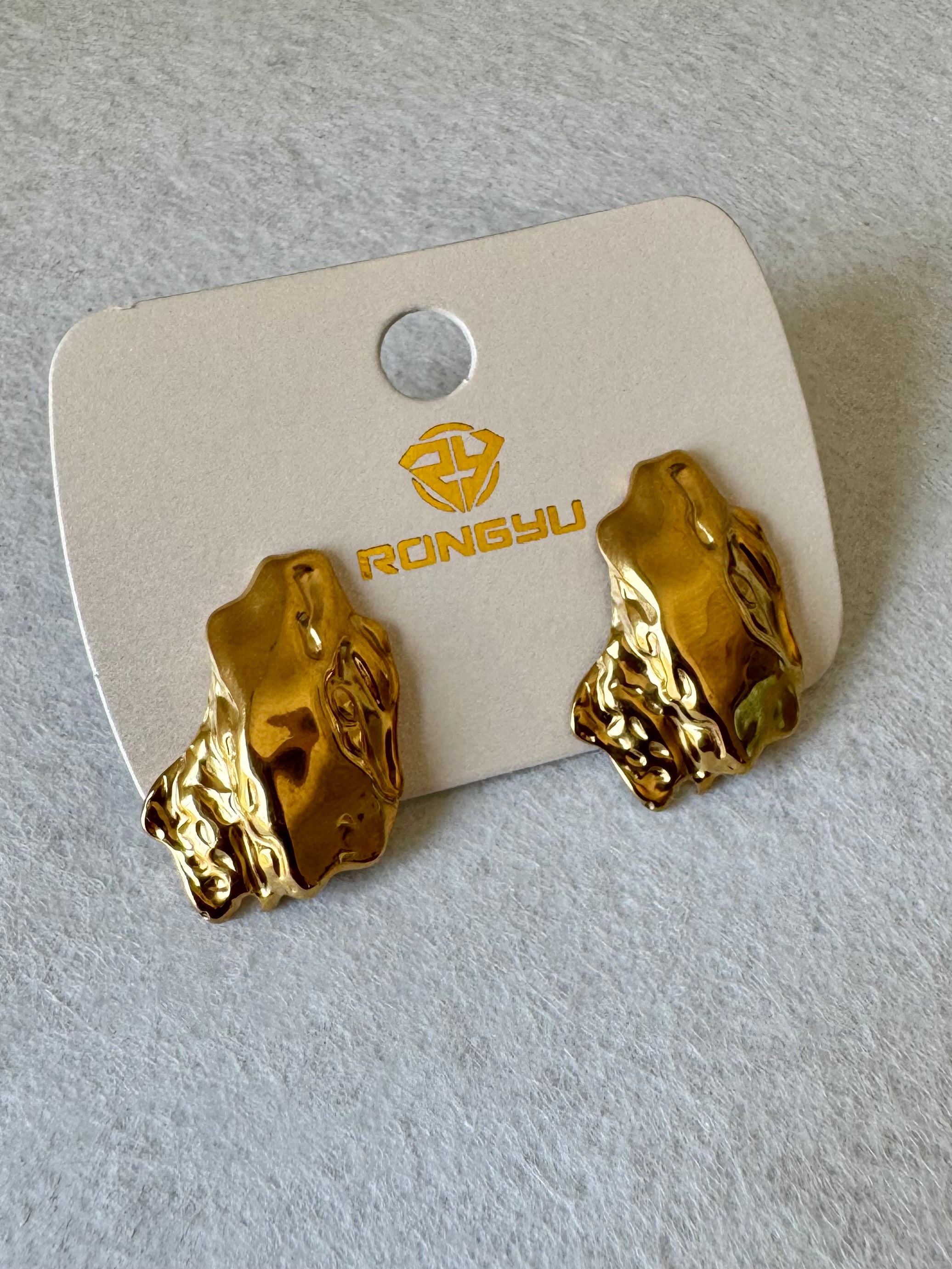 Radiant Majesty Earrings - 18K Gold Plated