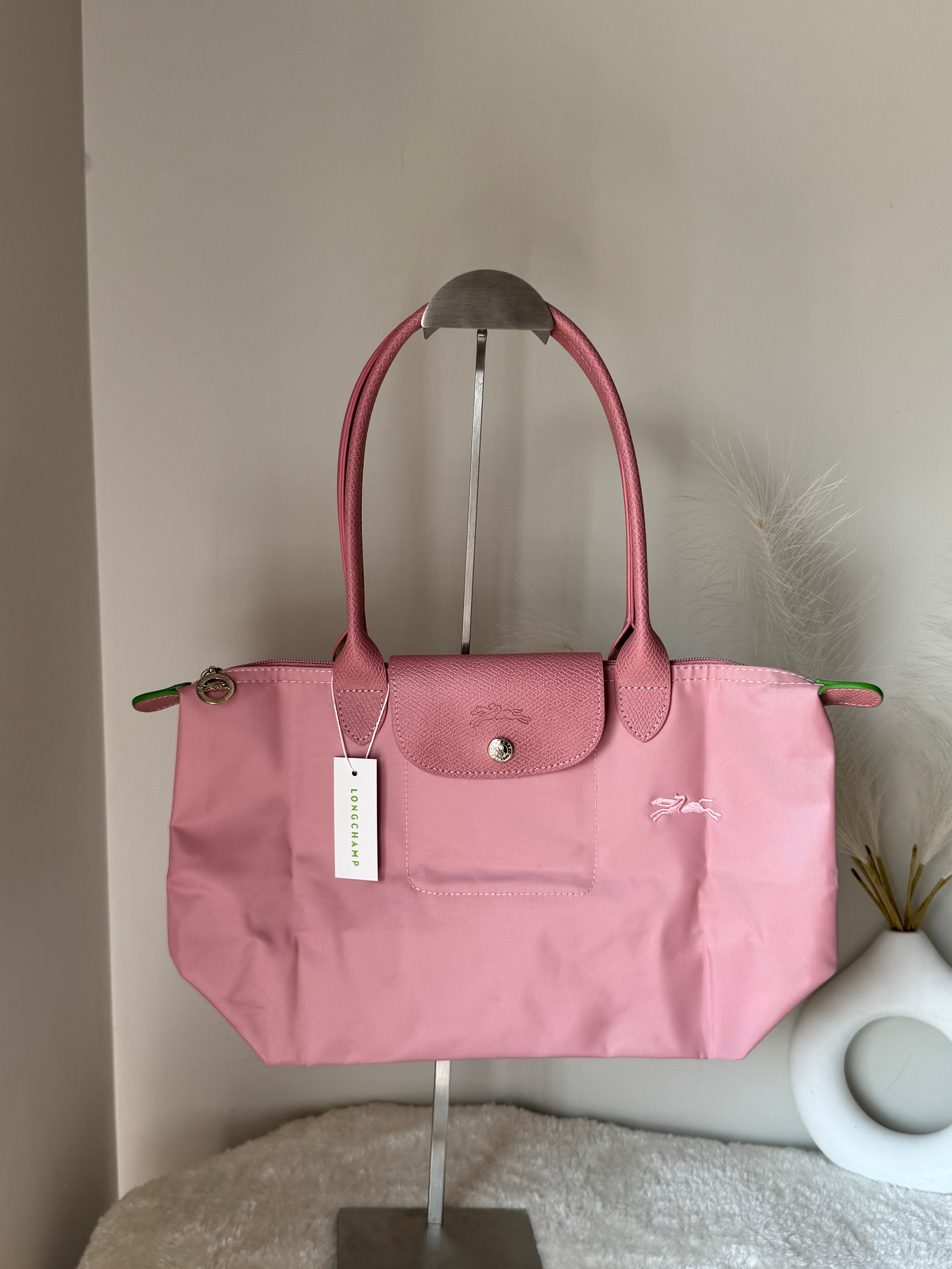 Longchamp Tote MEDIUM - Marshmallow Pink (WITH BRAND LOGO)