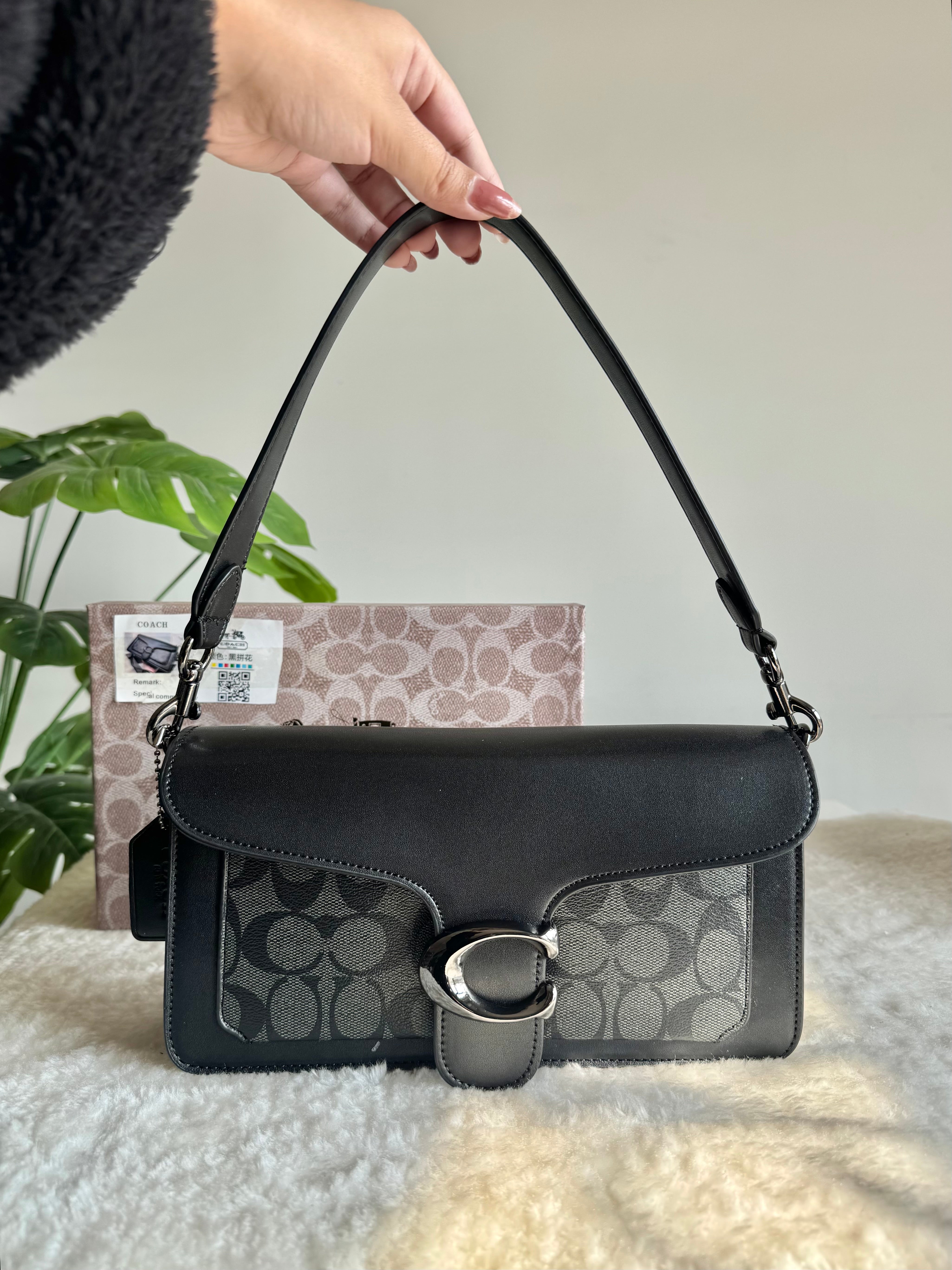 COACH TABBY PREMIUM (Canvas Black & Grey) - BOX PACKING