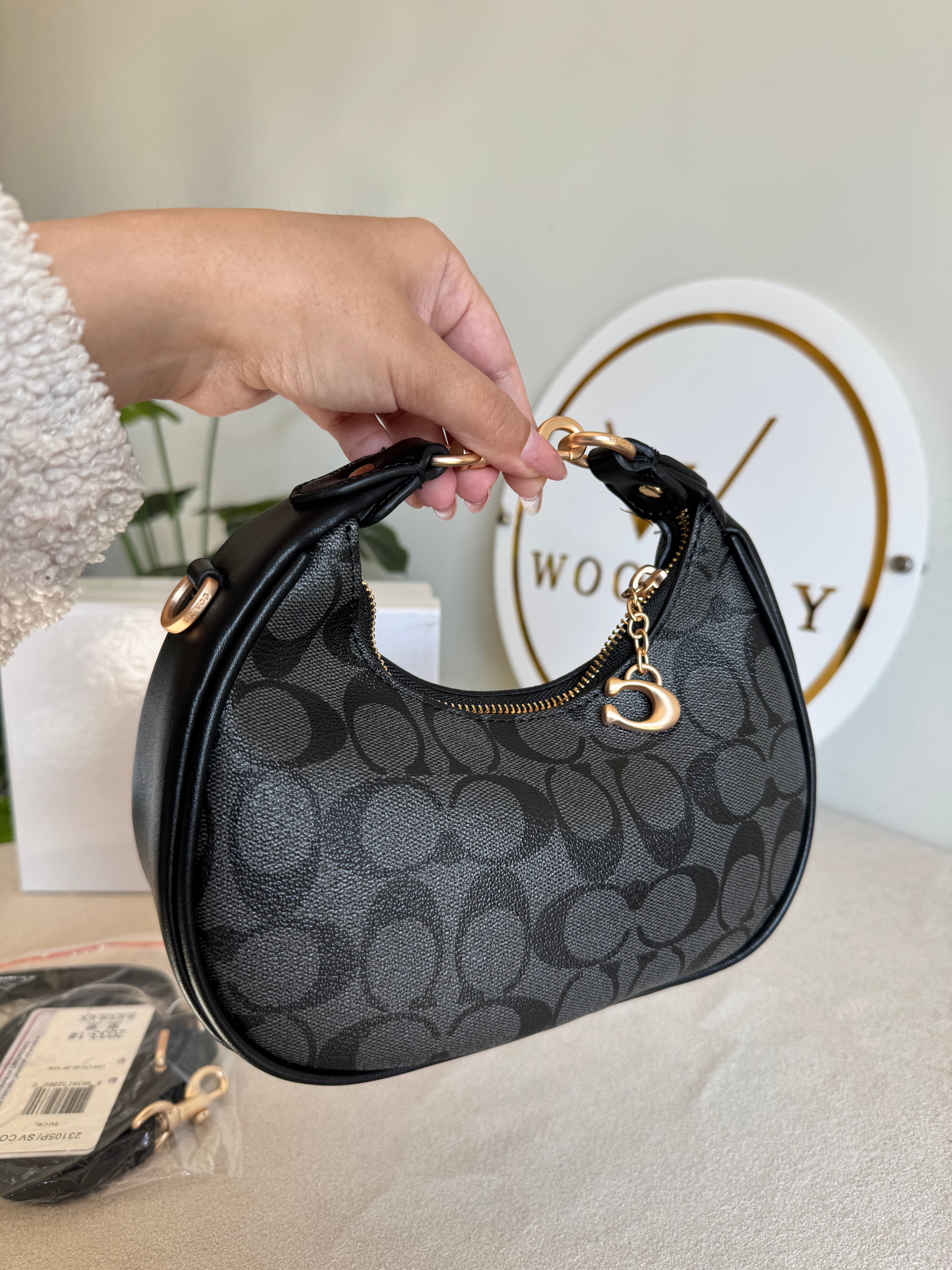 COACH Jonie Bag PREMIUM (Signature Black) - BOX PACKING