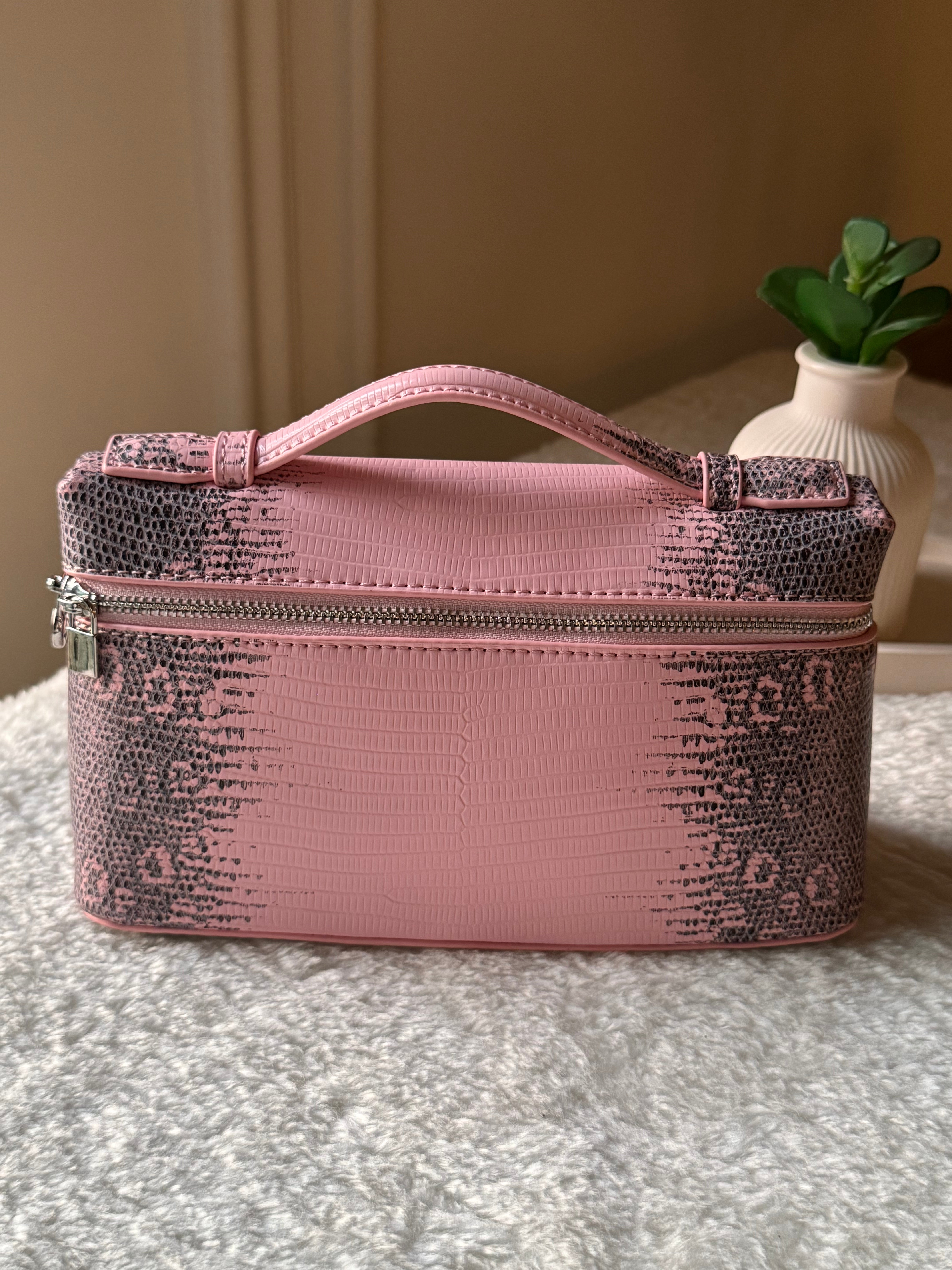 Loro Piana Inspired Pouch Bag (Pink Textured)