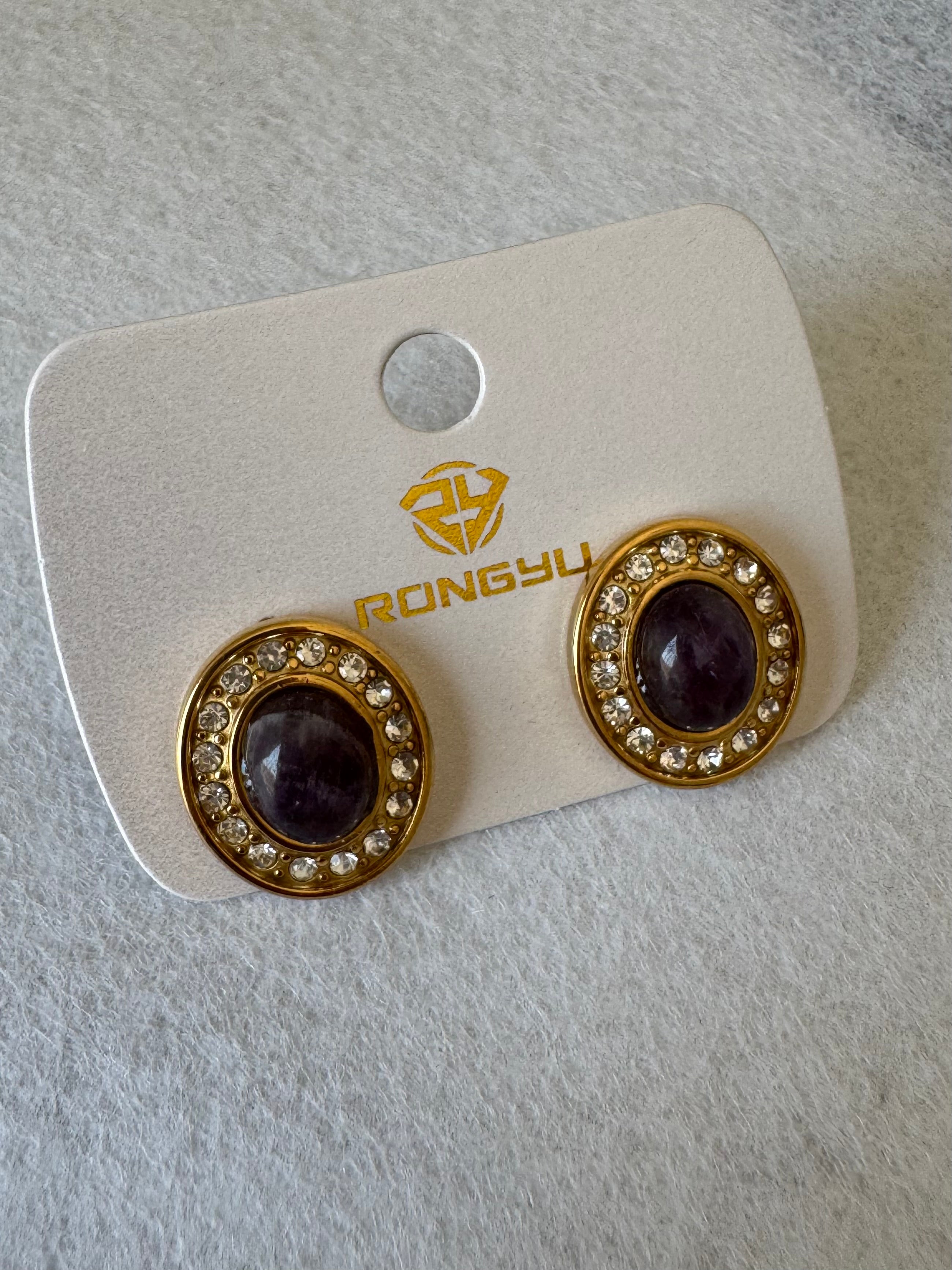 Purple Luxe Studs