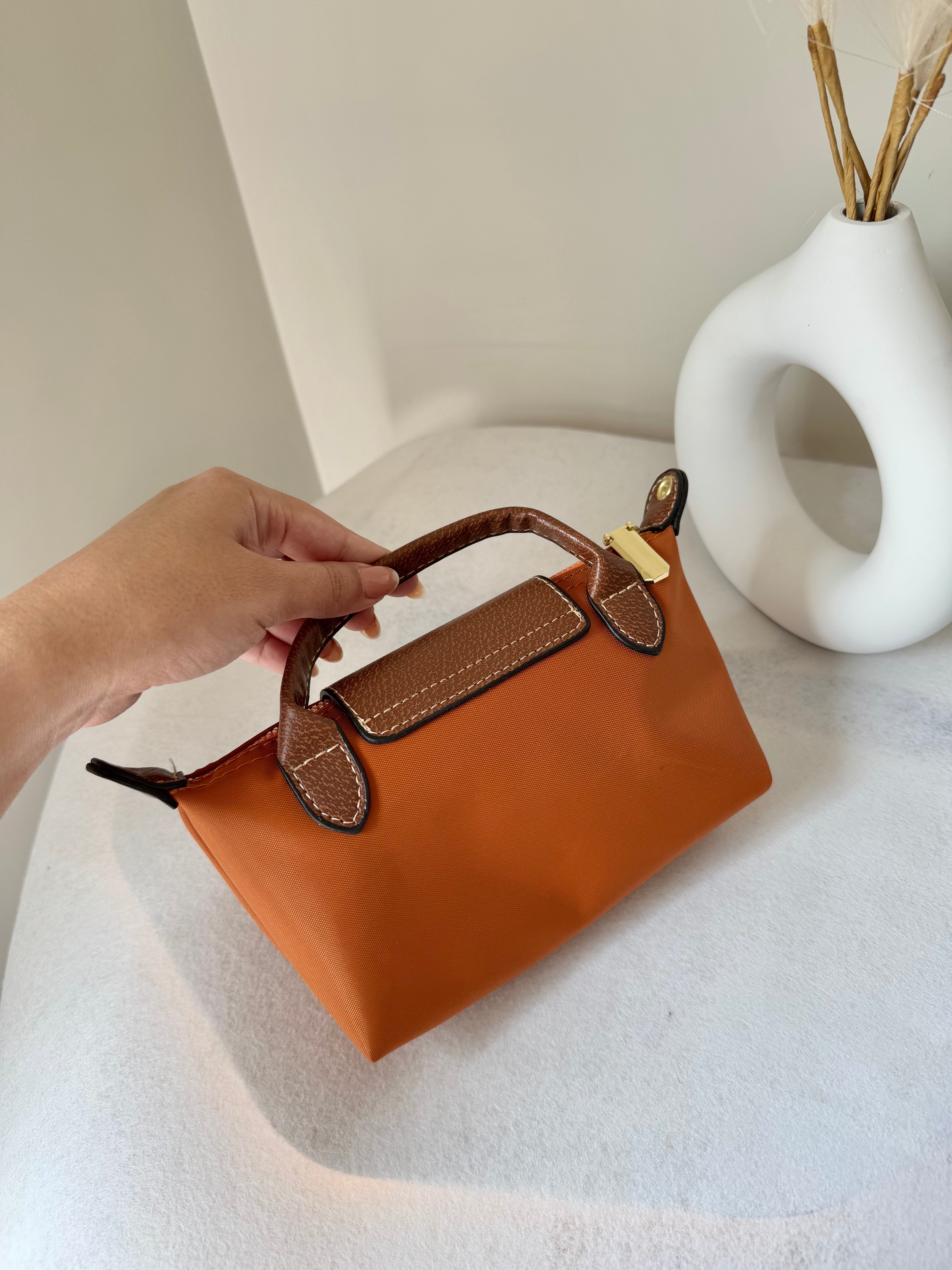 Longchamp Crossbody Bag with Strap - Small Rust (NO LOGO)