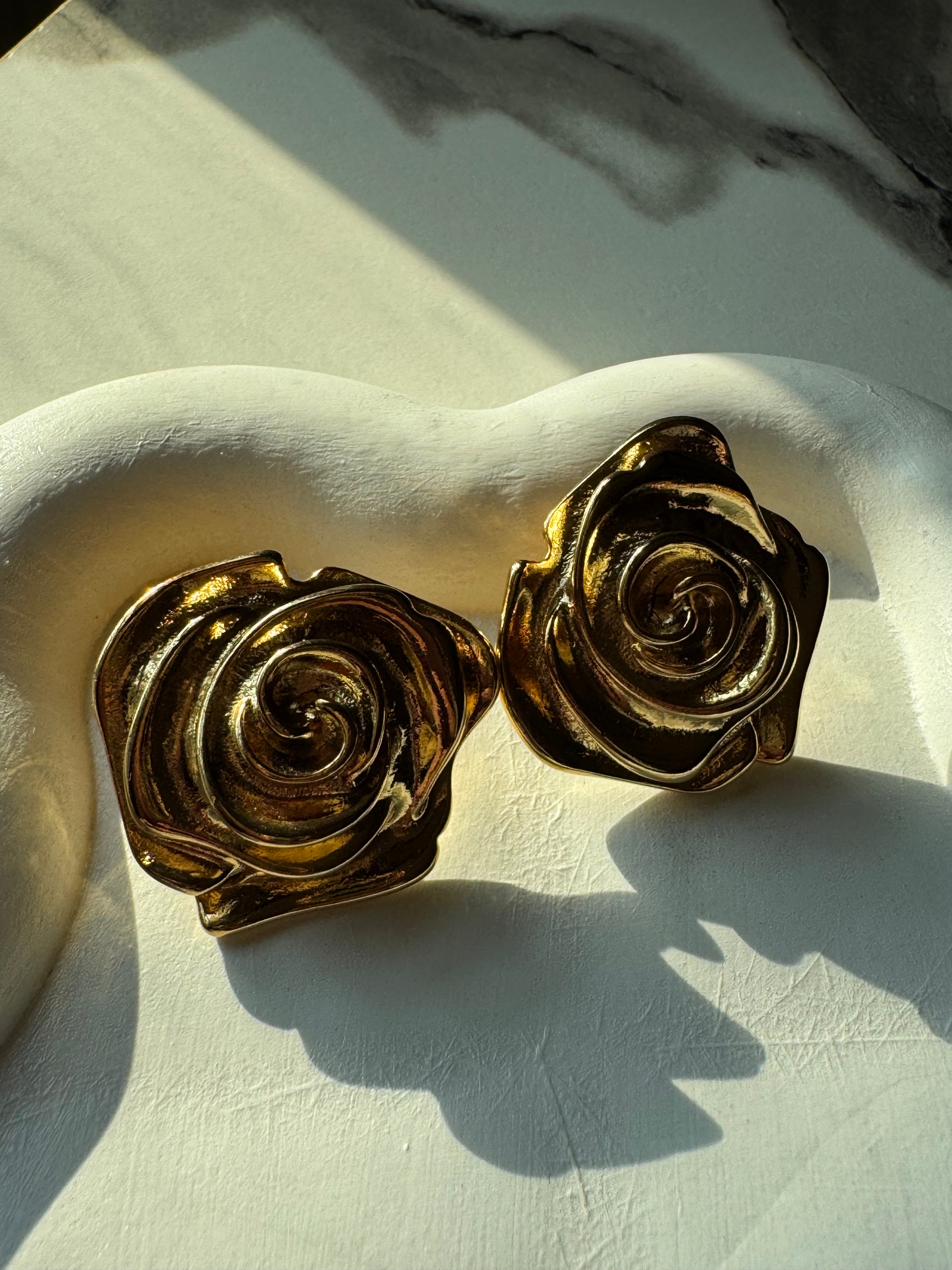 Adore Rose Studs - 18K Gold Plated