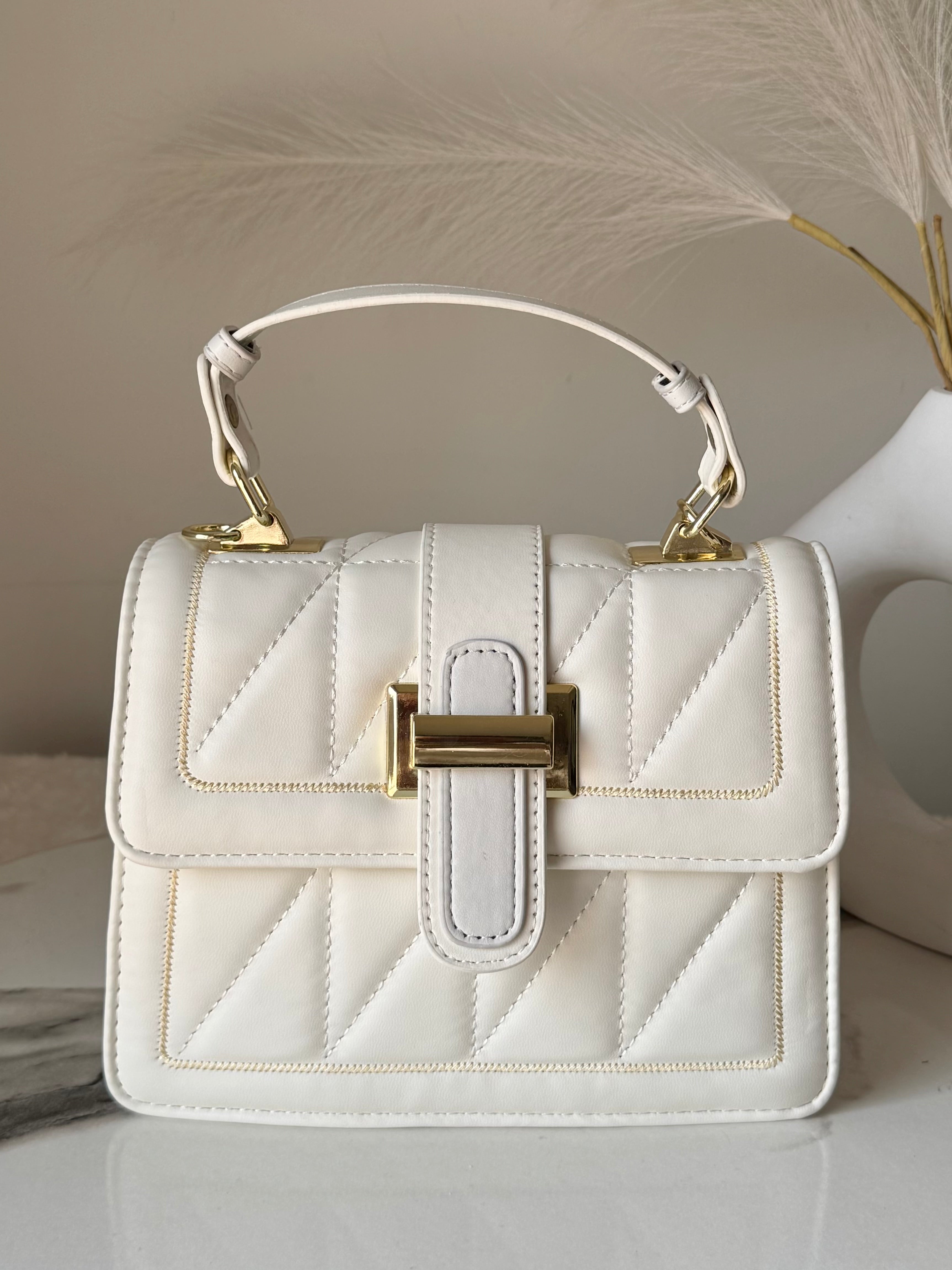Luna Bag with Long Strap (White)