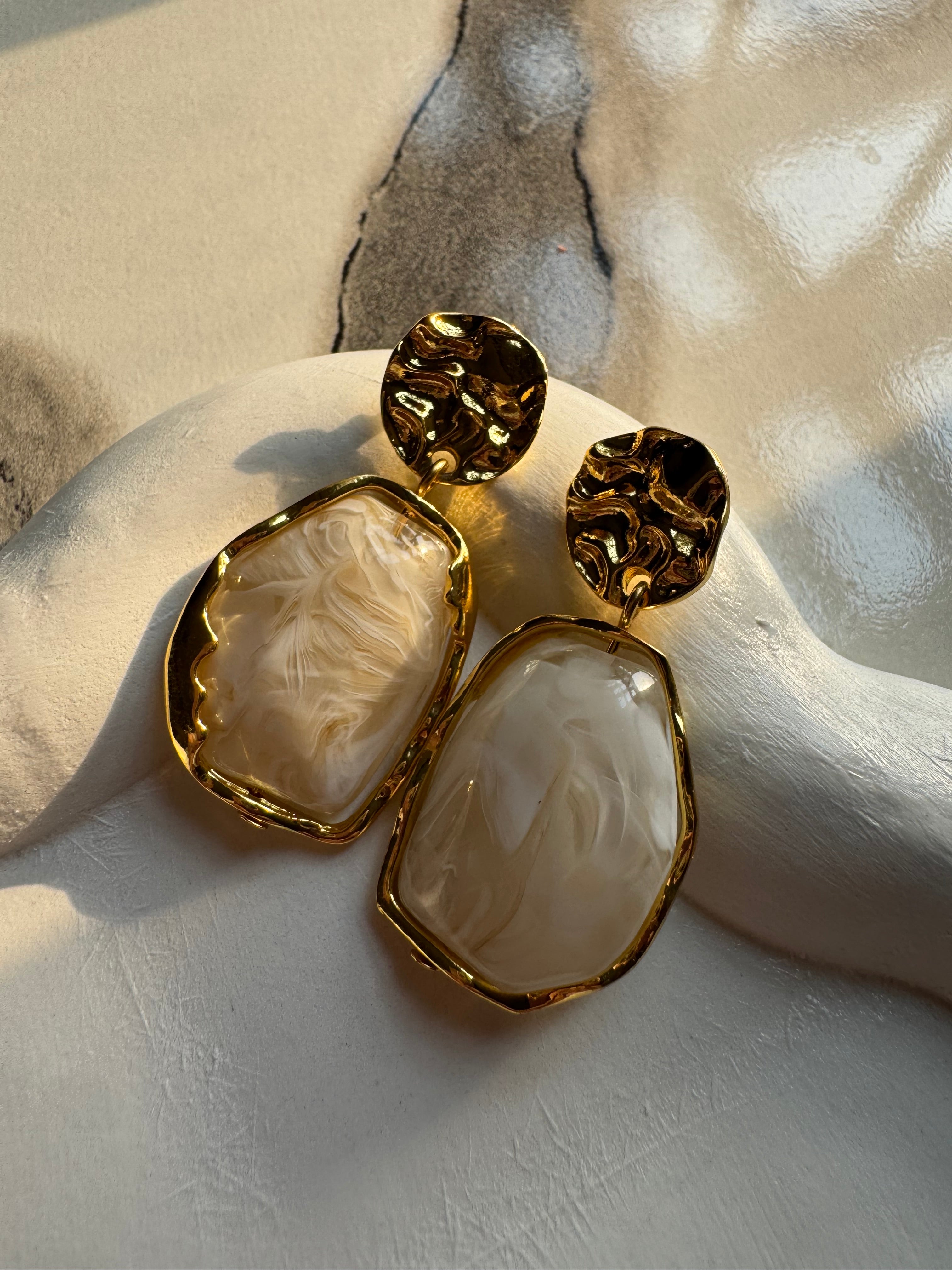 Moonlit GoldStuds - 18K Gold Plated