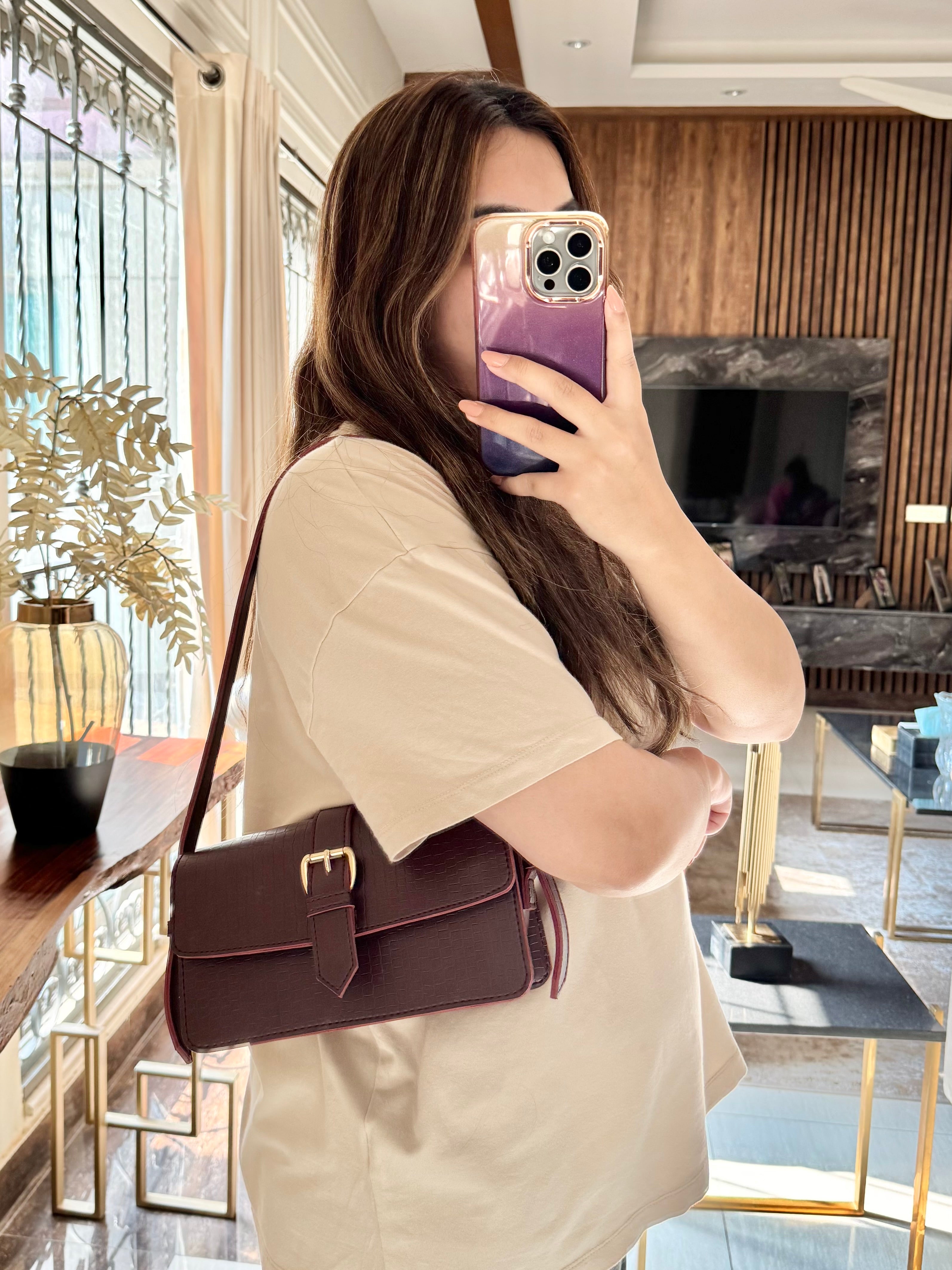 Ella Shoulder Bag - Maroon