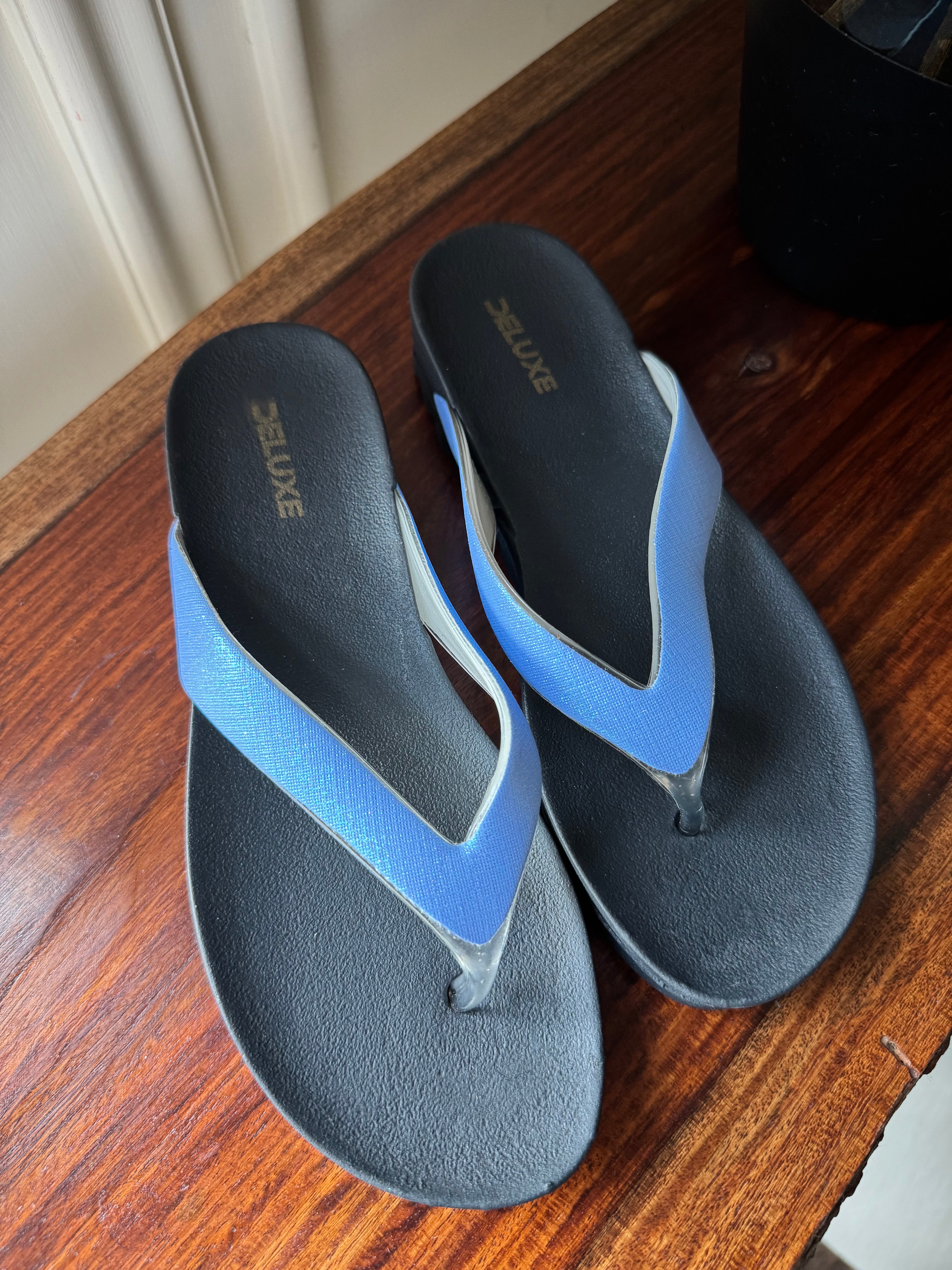 Soft Every Day Slides - Blue & Black