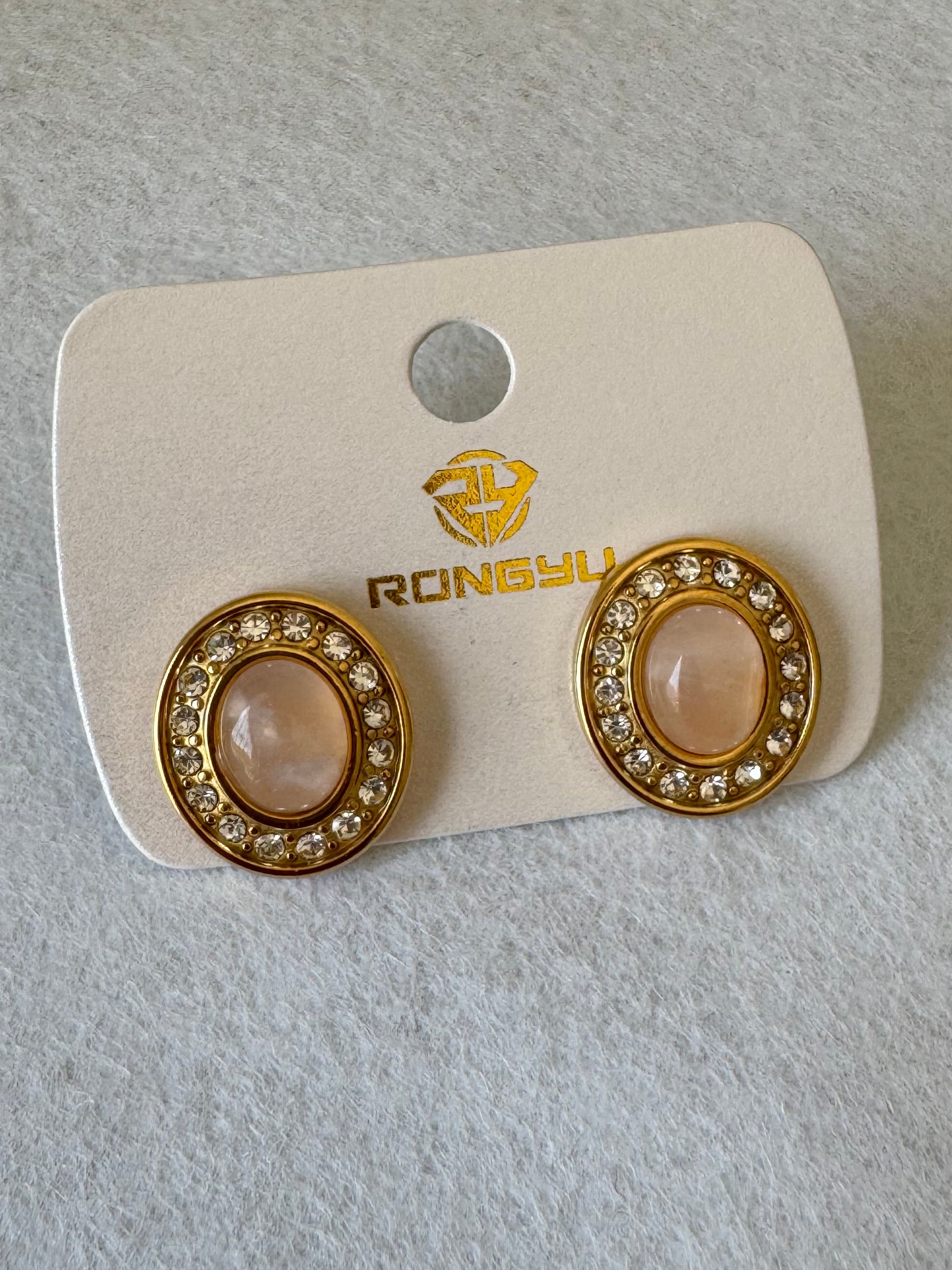 Peach Luxe Studs