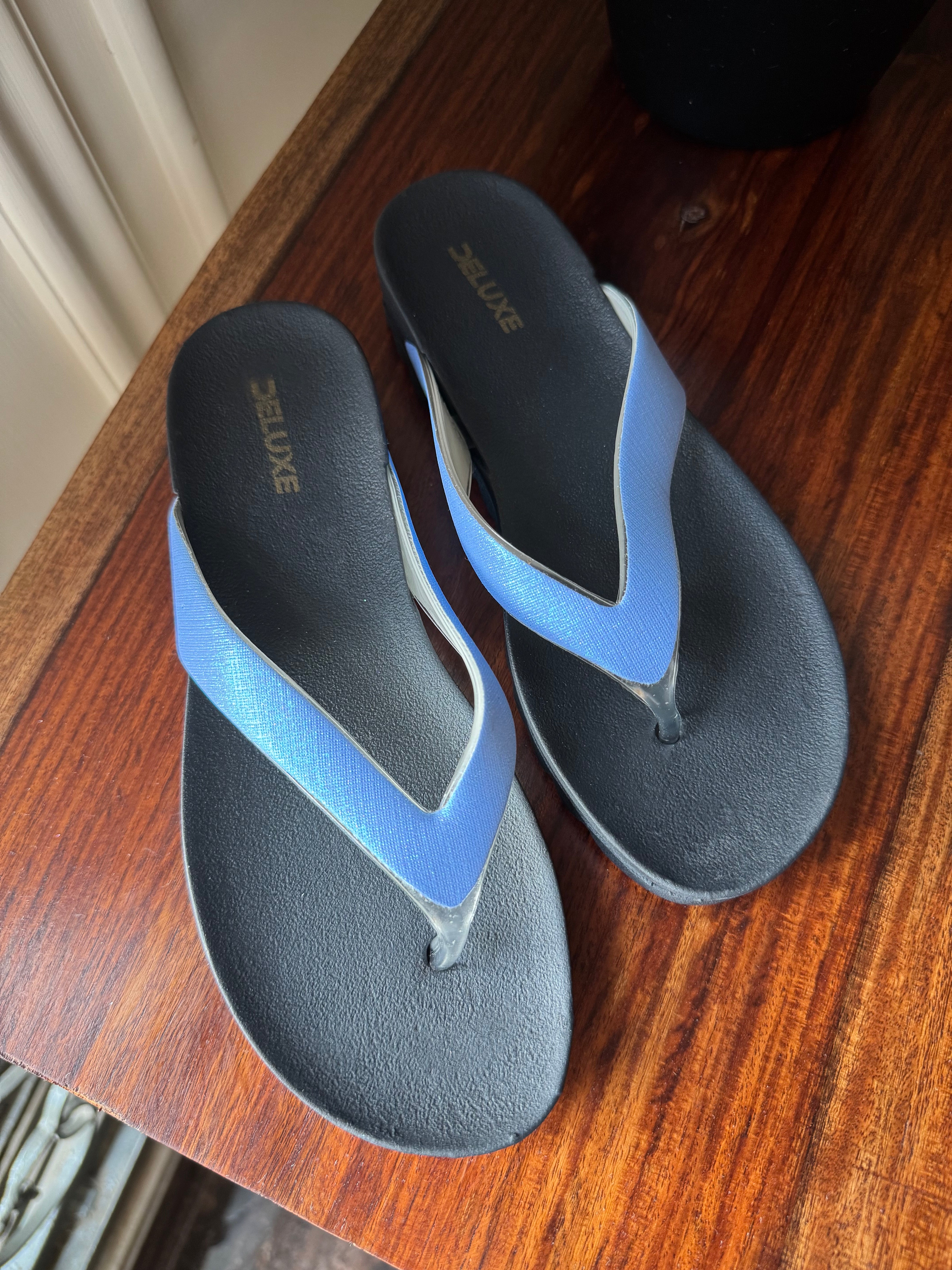 Soft Every Day Slides - Blue & Black